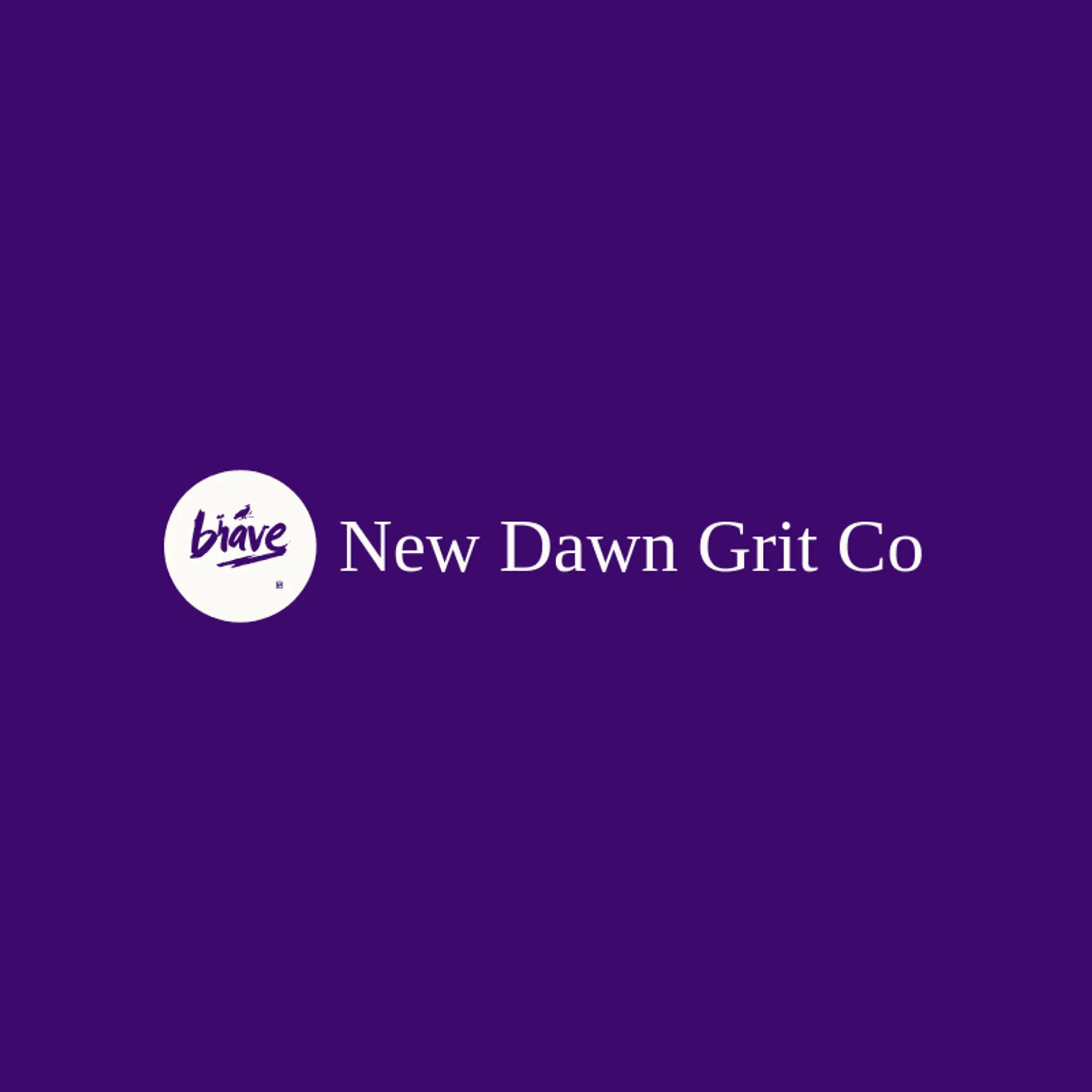 New Dawn Grit Co logo for brave