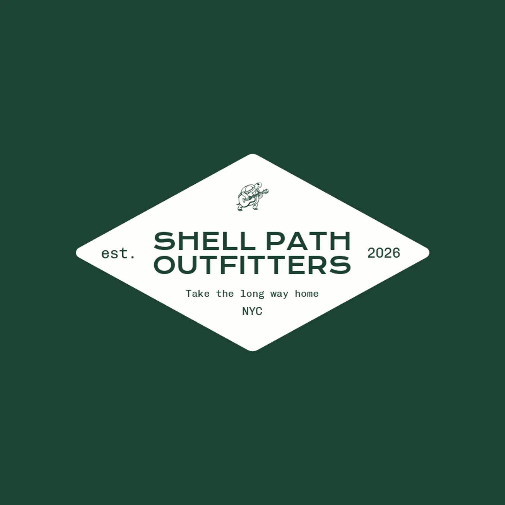 Shell Path Outfitters logo for turtle