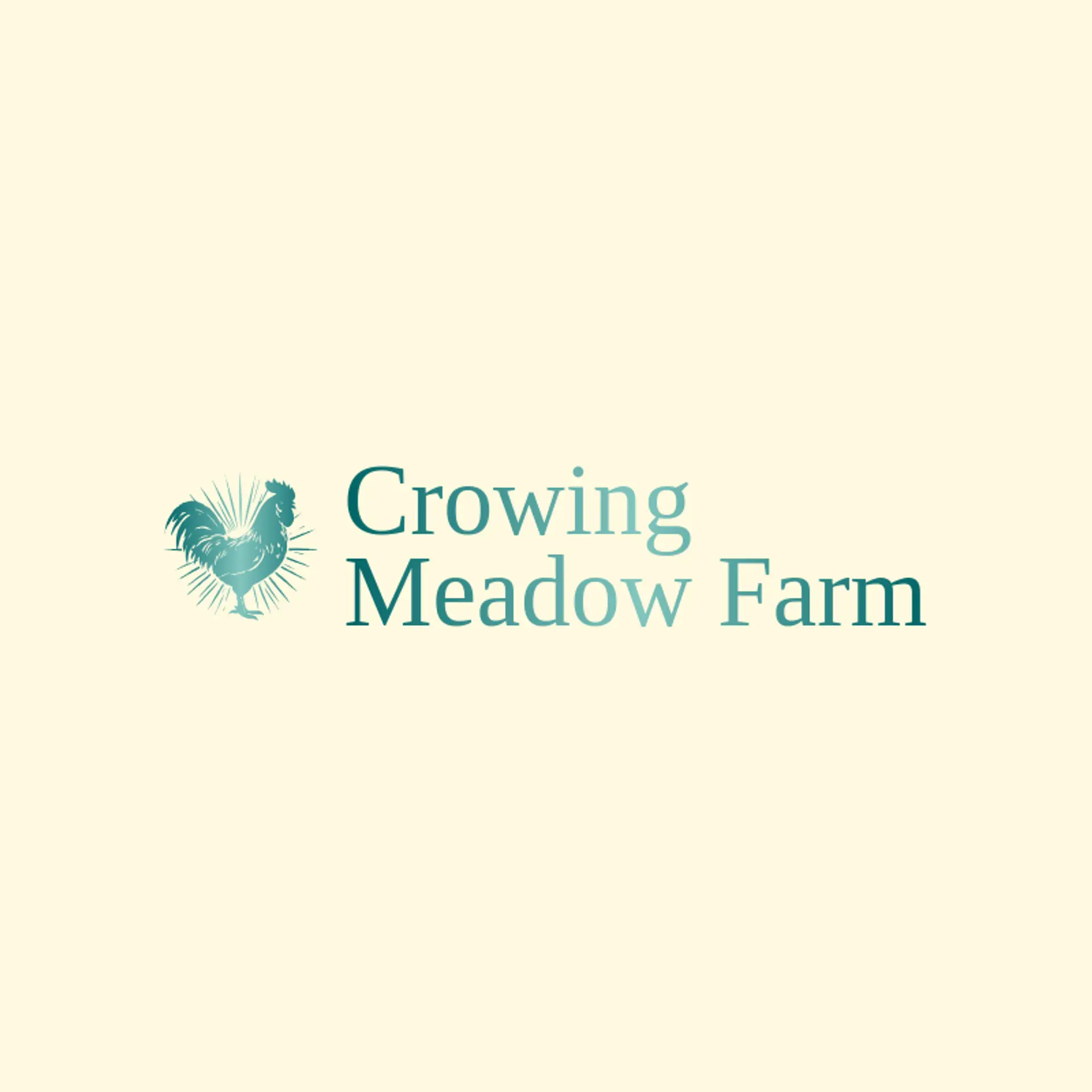 Crowing Meadow Farm logo for rooster