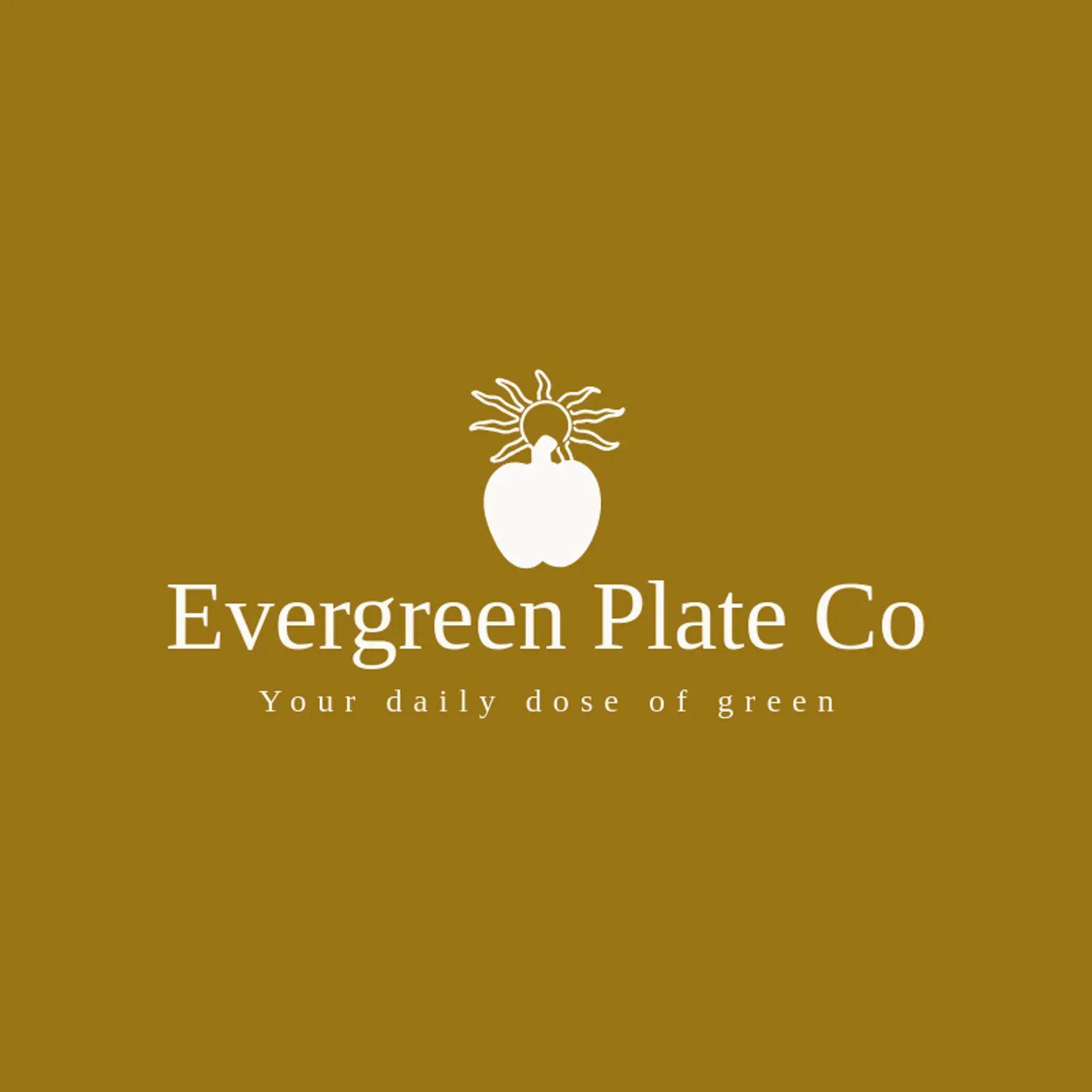 Evergreen Plate Co logo for vegetarian