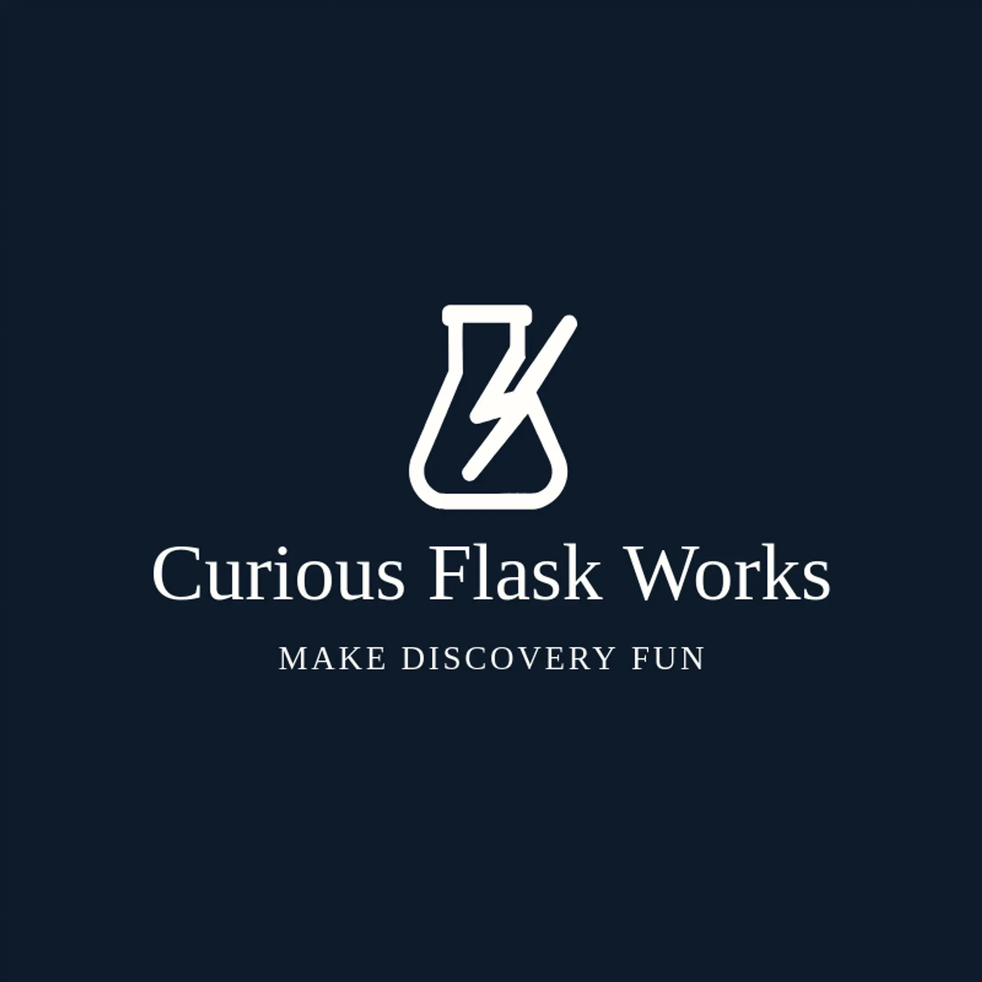 Curious Flask Works logo for nerd