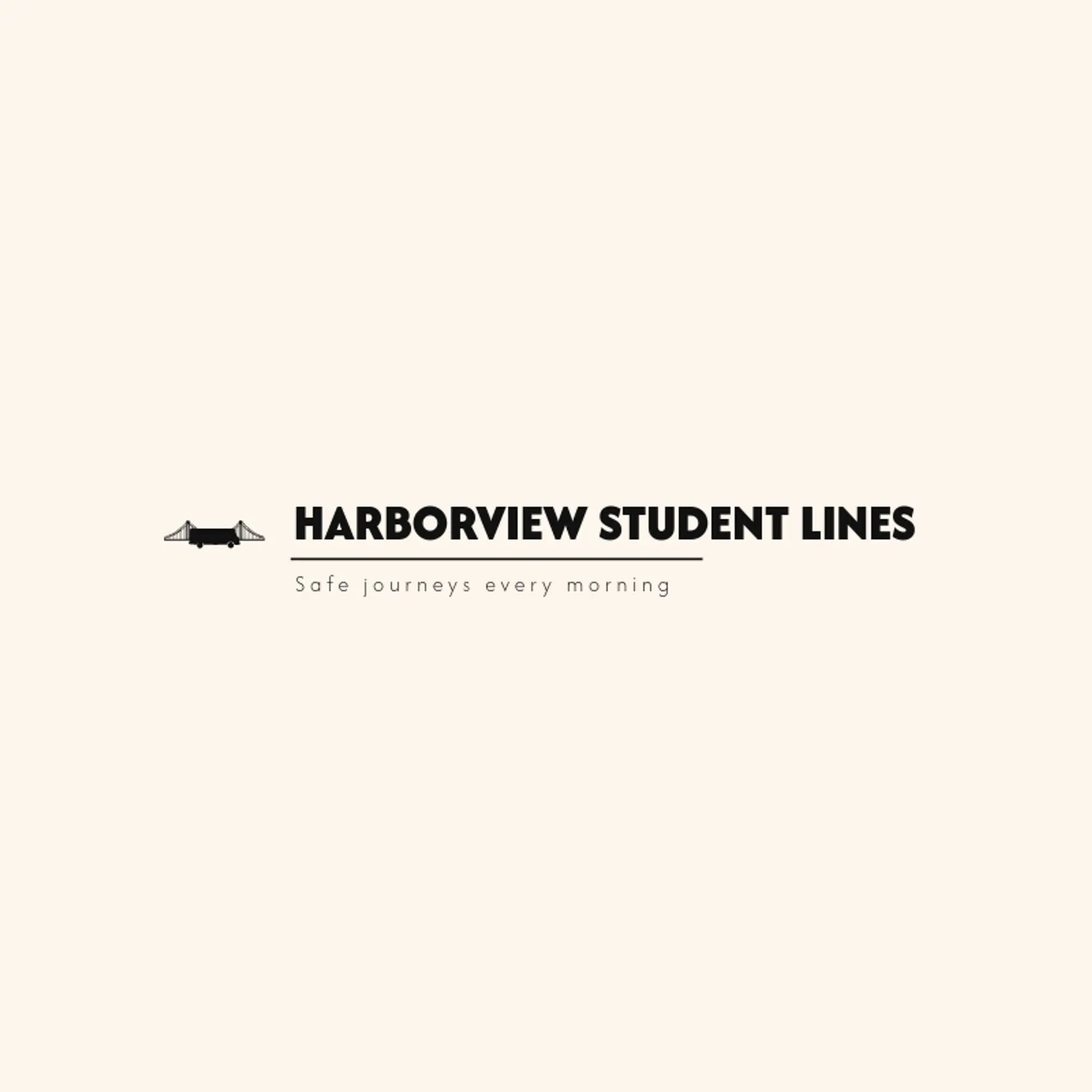 Harborview Student Lines logo for school bus
