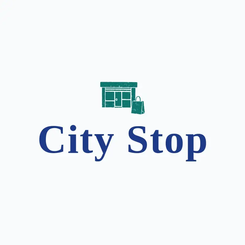 The convenience store name City Stop as a branded logo with a single color icon