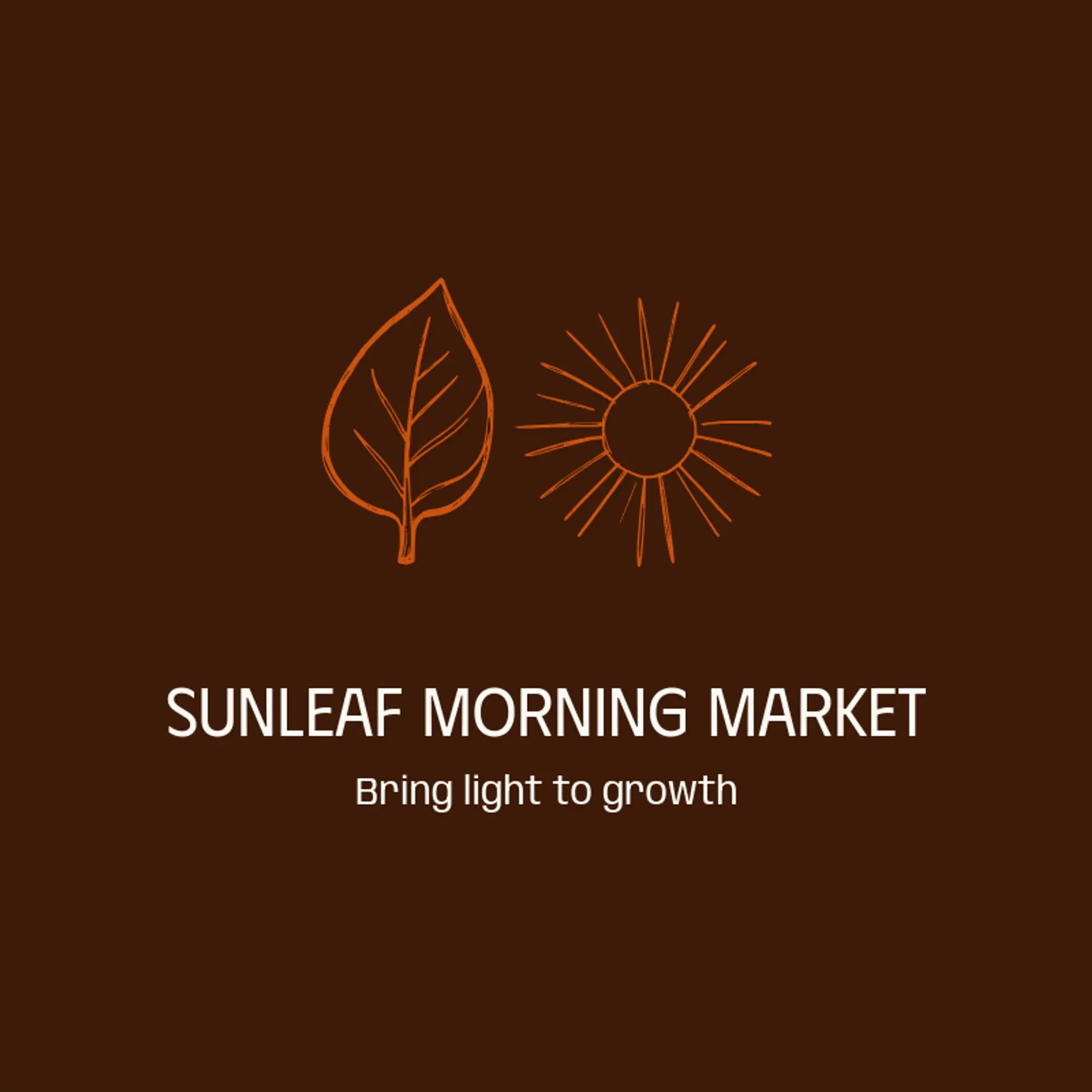 Sunleaf Morning Market logo for leaf