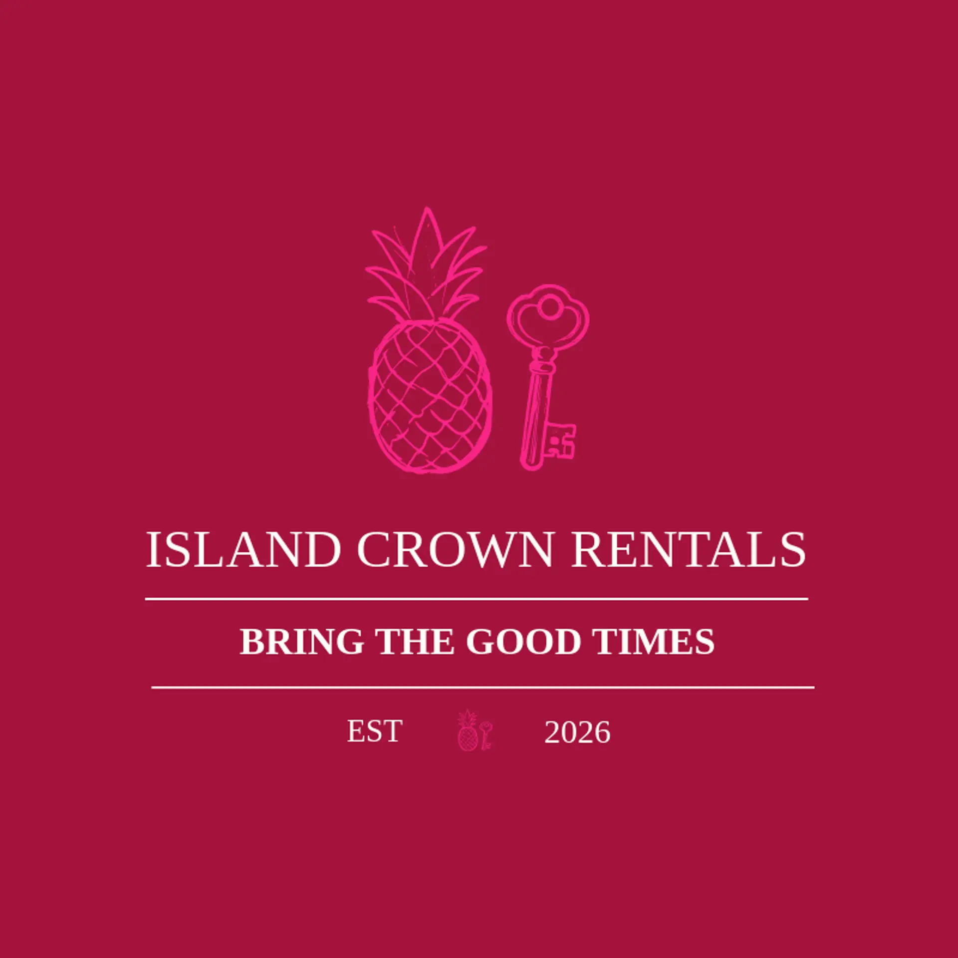 Island Crown Rentals logo for pineapple