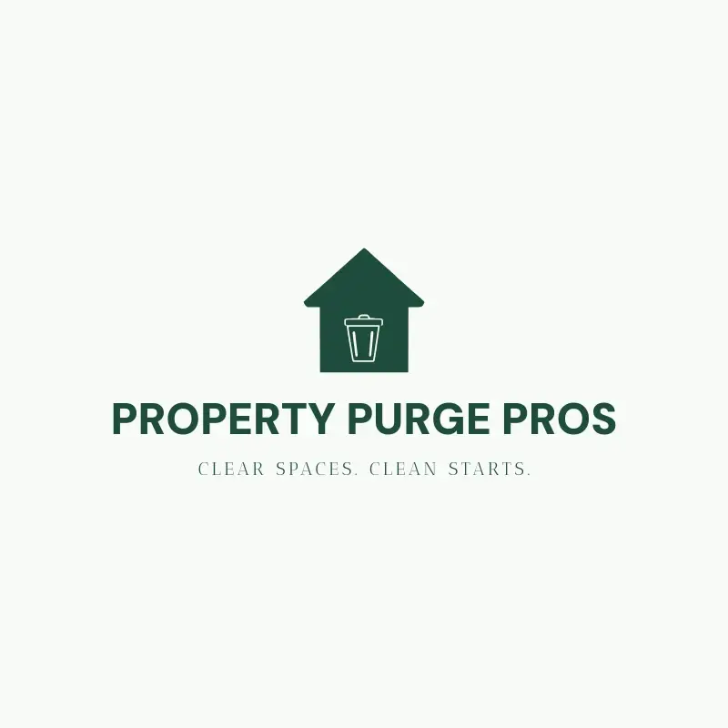 The junk removal name Property Purge Pros as a branded logo with a single color icon