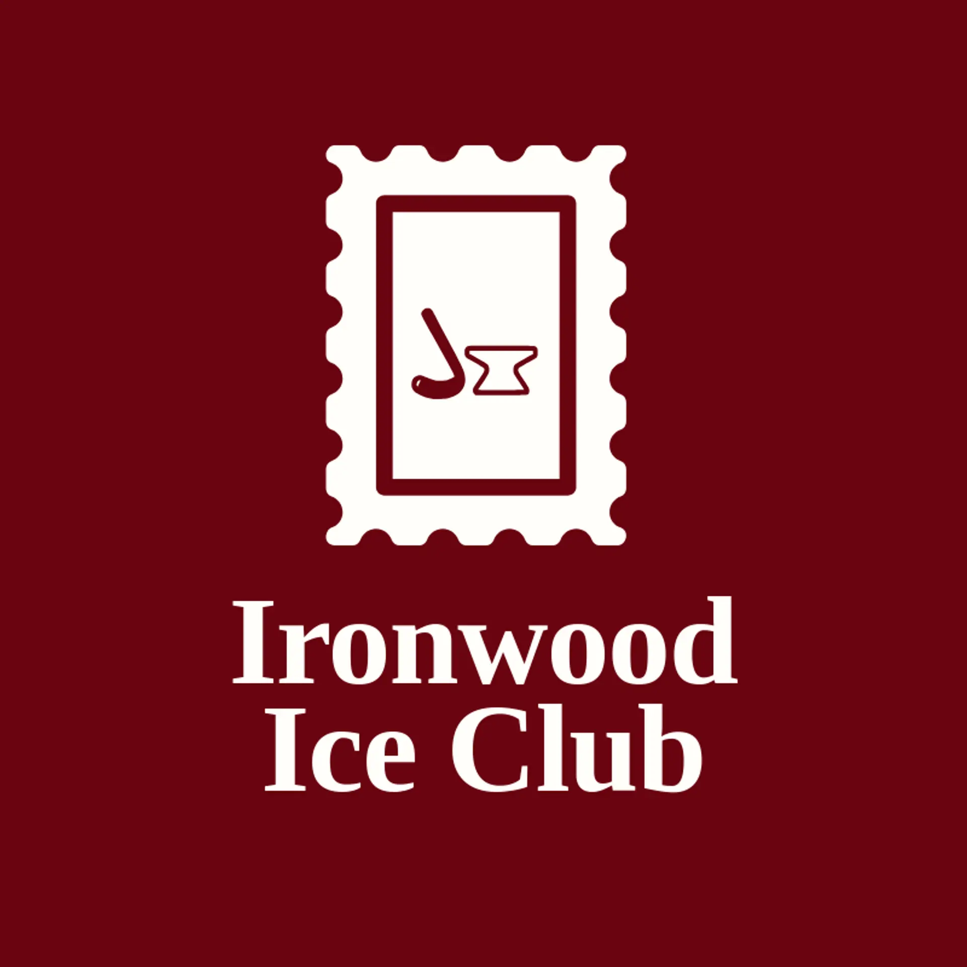 Ironwood Ice Club logo for hockey stick