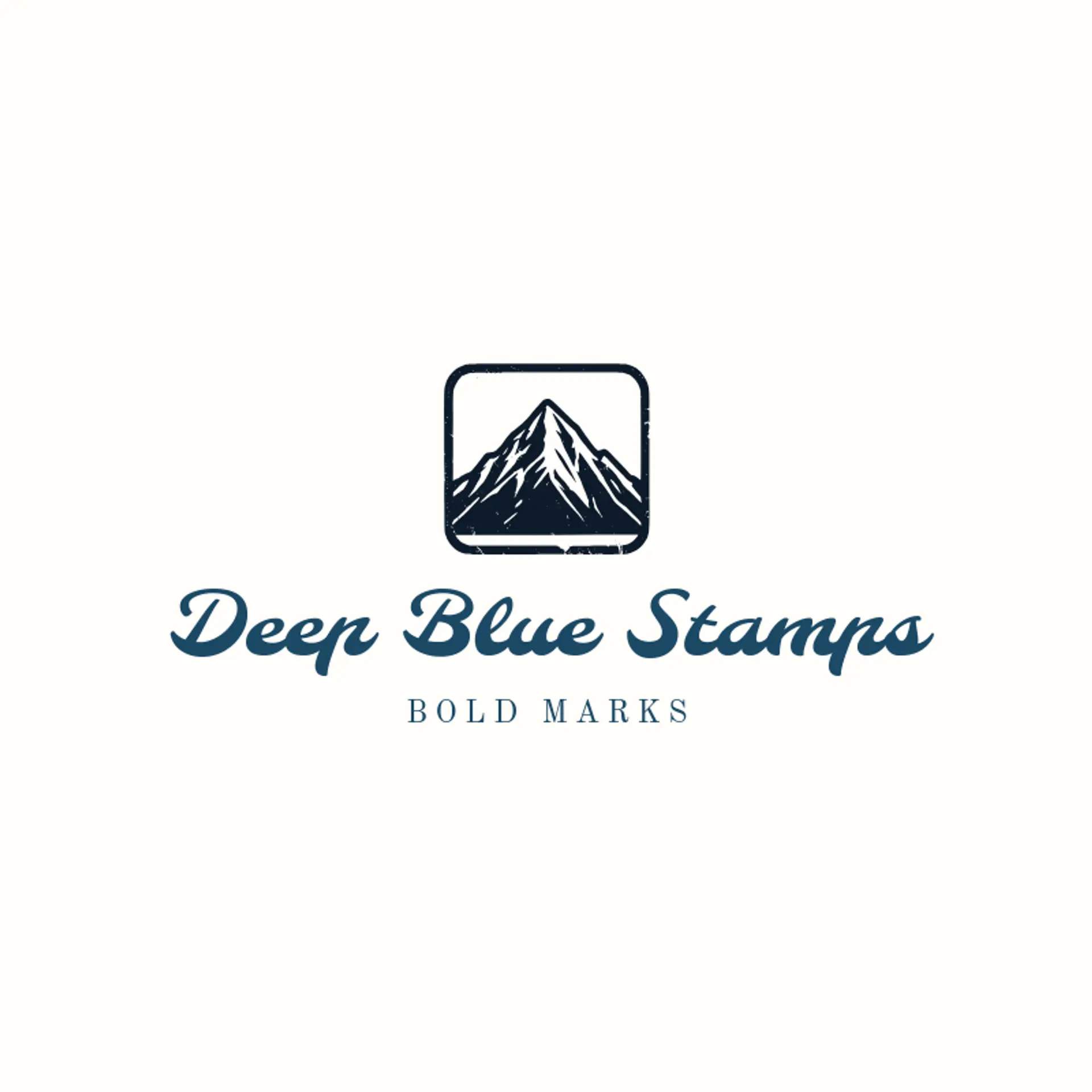 Deep Blue Stamps logo for stamp