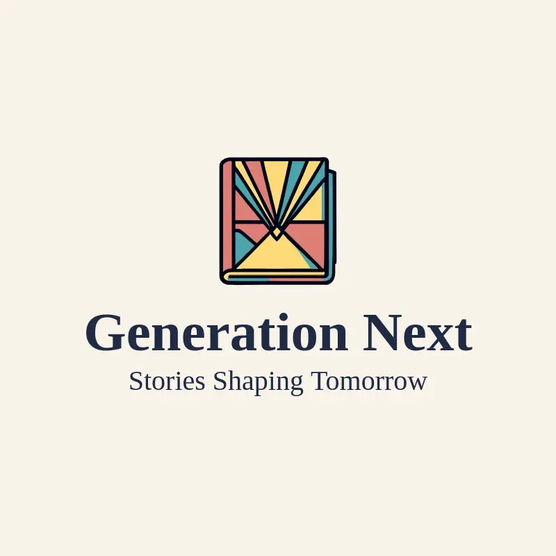 The magazine name Generation Next as a branded logo with a color icon