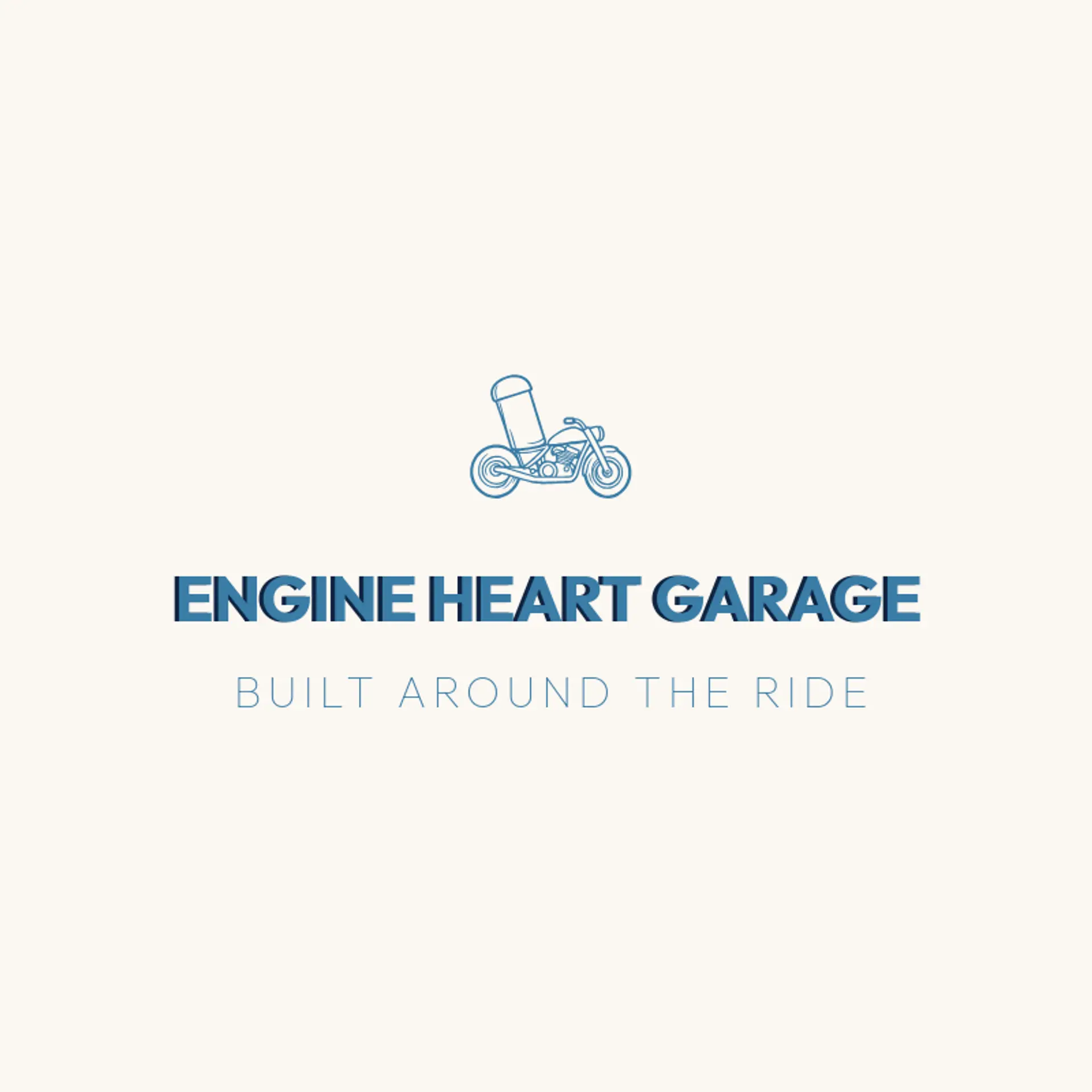 Engine Heart Garage logo for motorcycle
