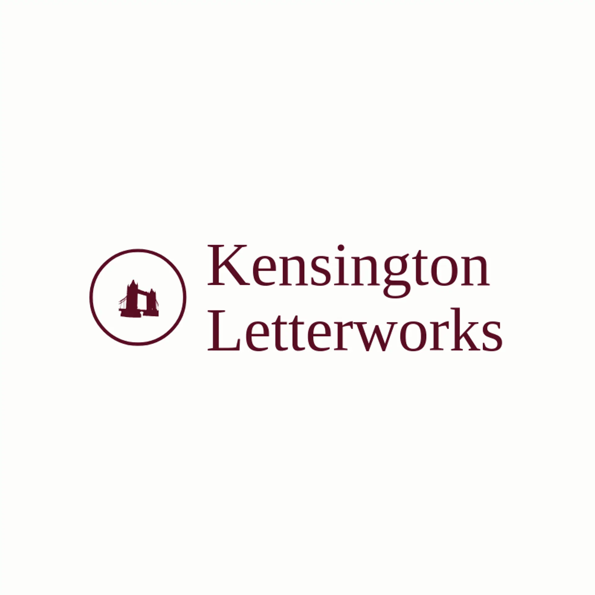 Kensington Letterworks logo for london