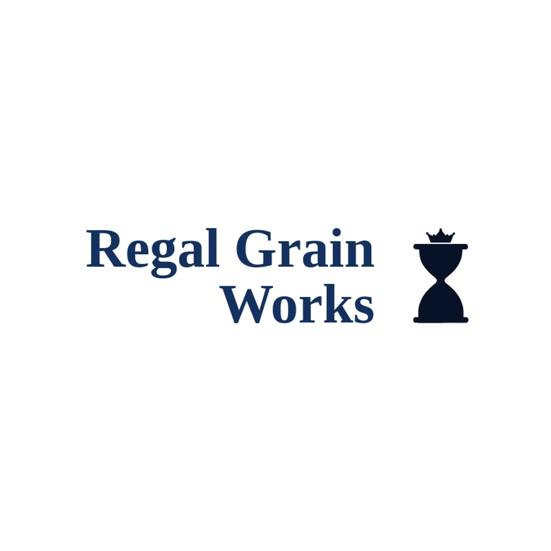 Regal Grain Works logo for hourglass