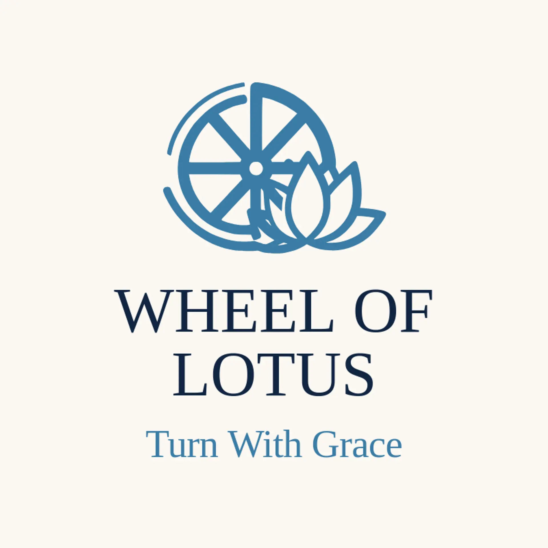 Wheel of Lotus logo for buddhism