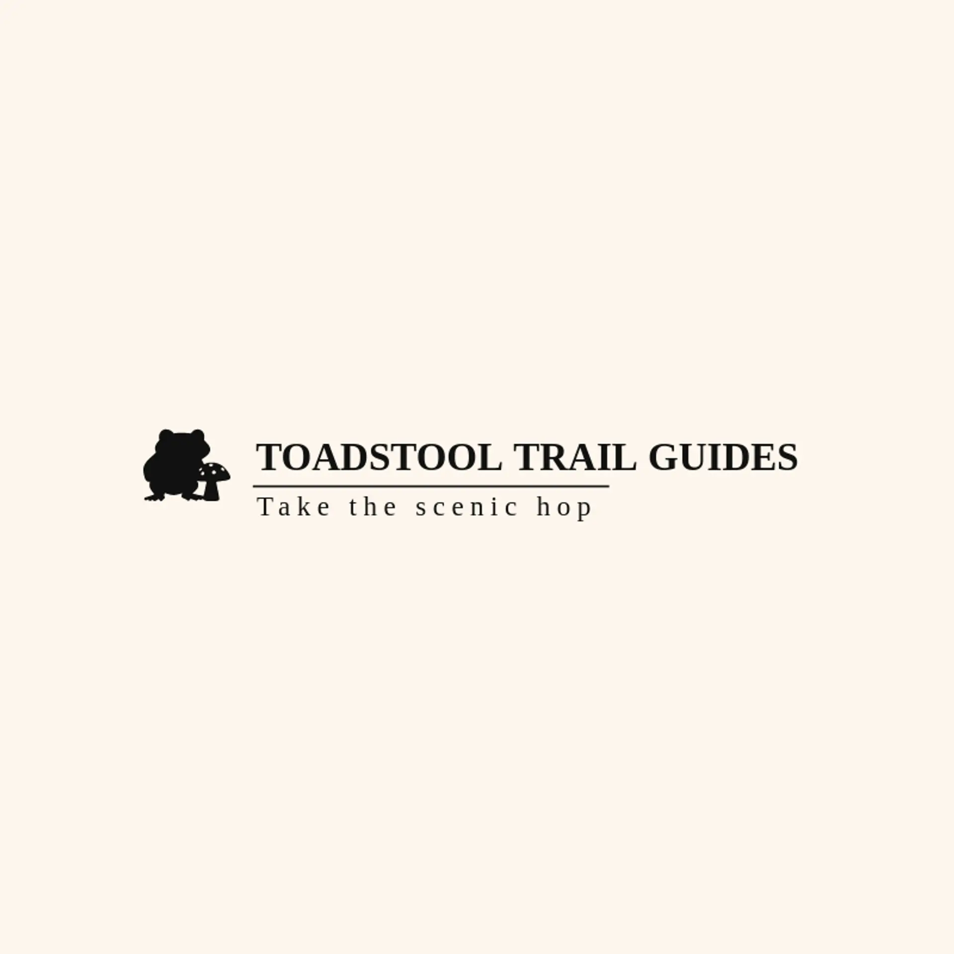 Toadstool Trail Guides logo for toad