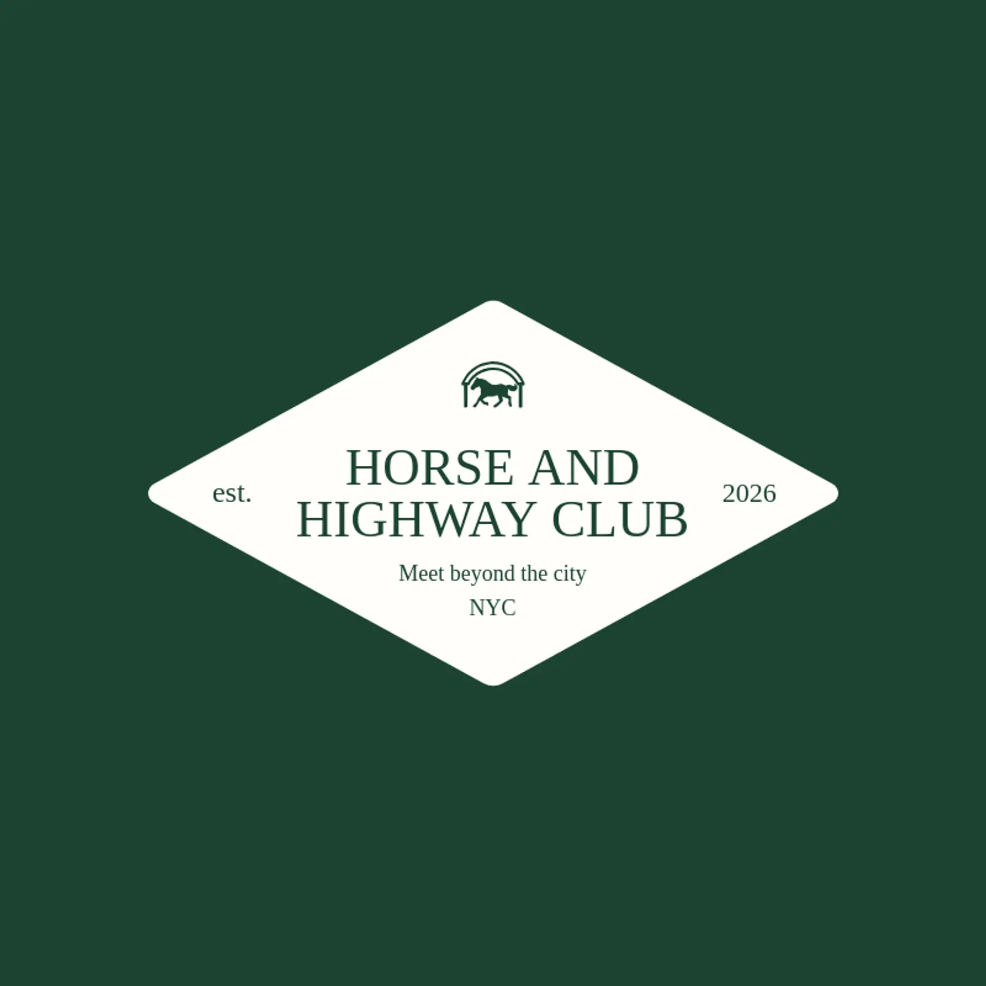 Horse and Highway Club logo for mustang