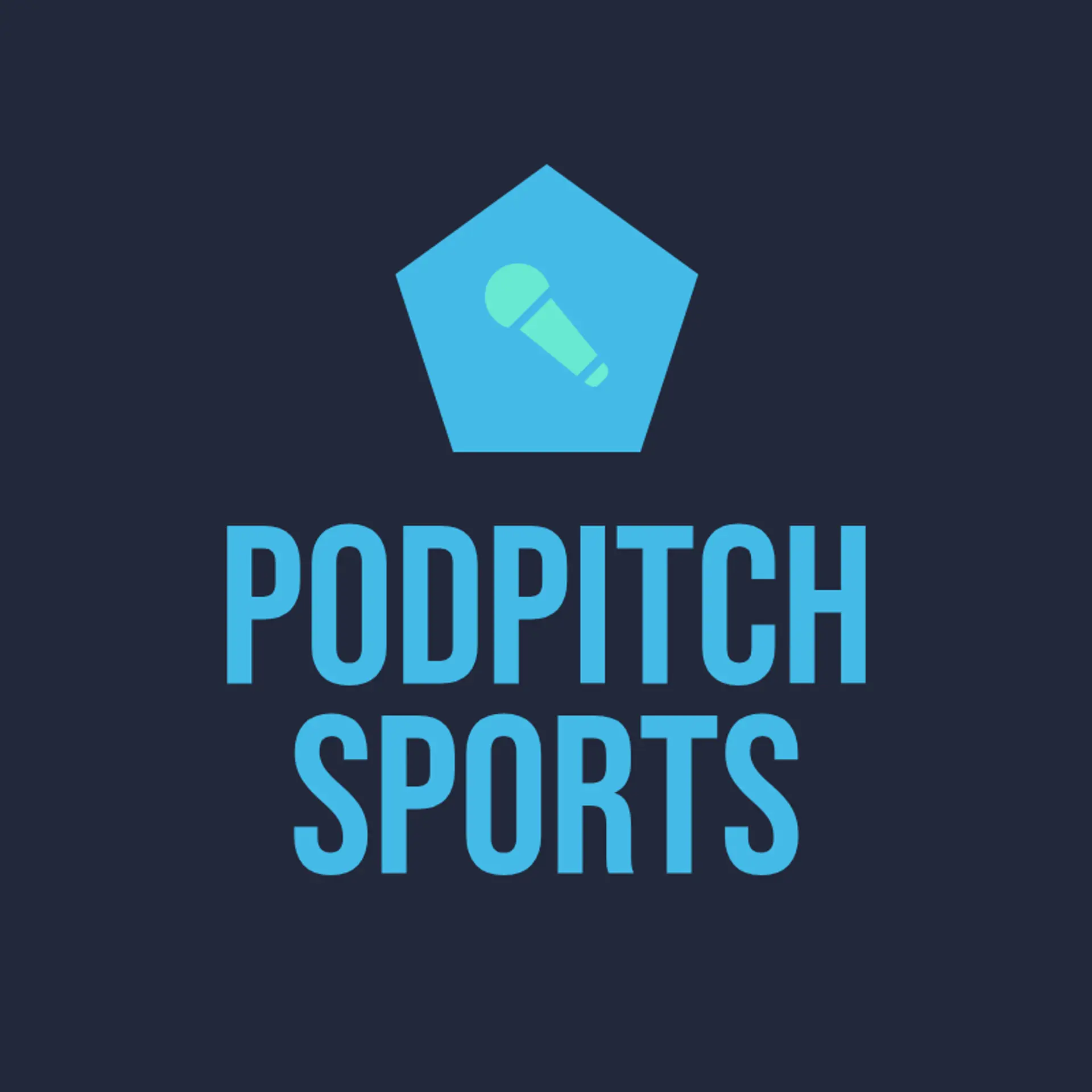 PodPitch Sports logo for sports podcast