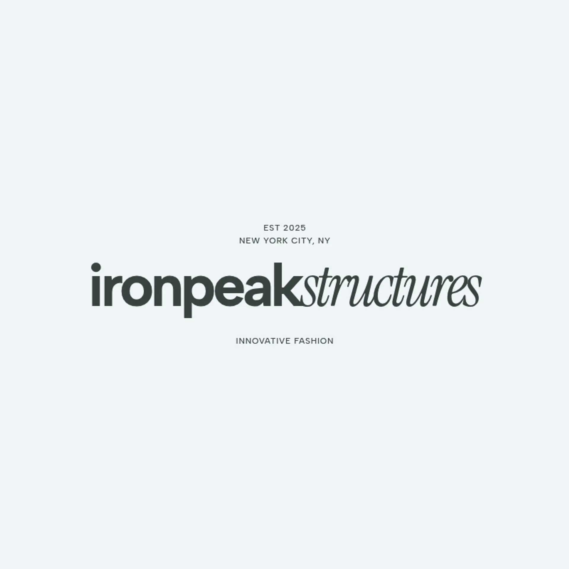 IronPeak Structures logo for construction business