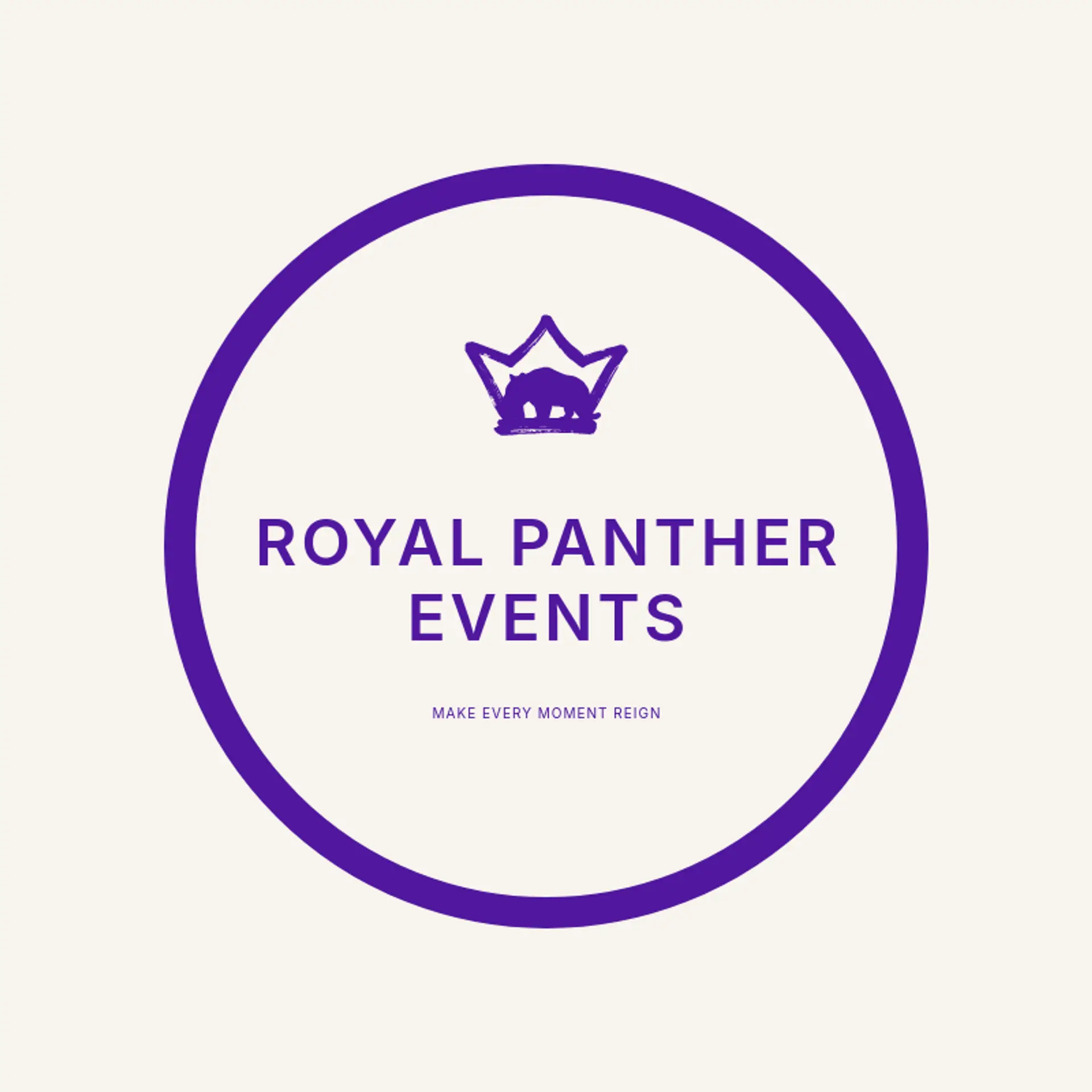 Royal Panther Events logo for panther