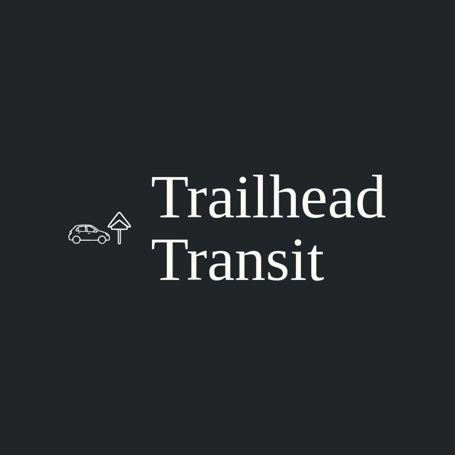 Trailhead Transit logo for road trip