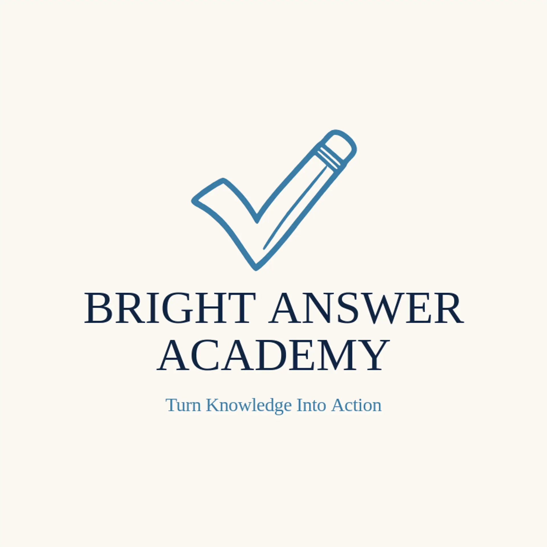 Bright Answer Academy logo for check mark