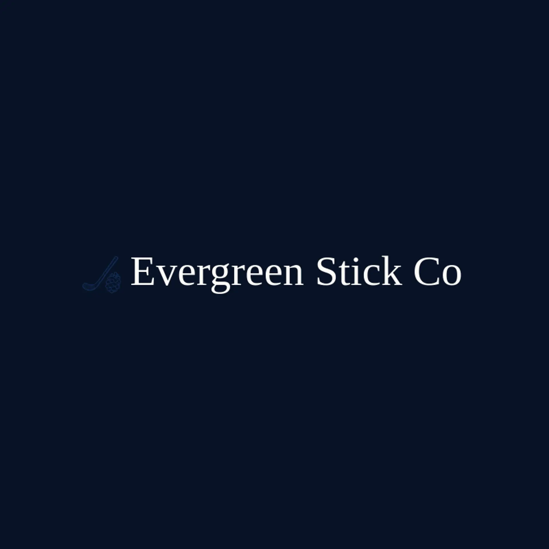 Evergreen Stick Co logo for hockey stick