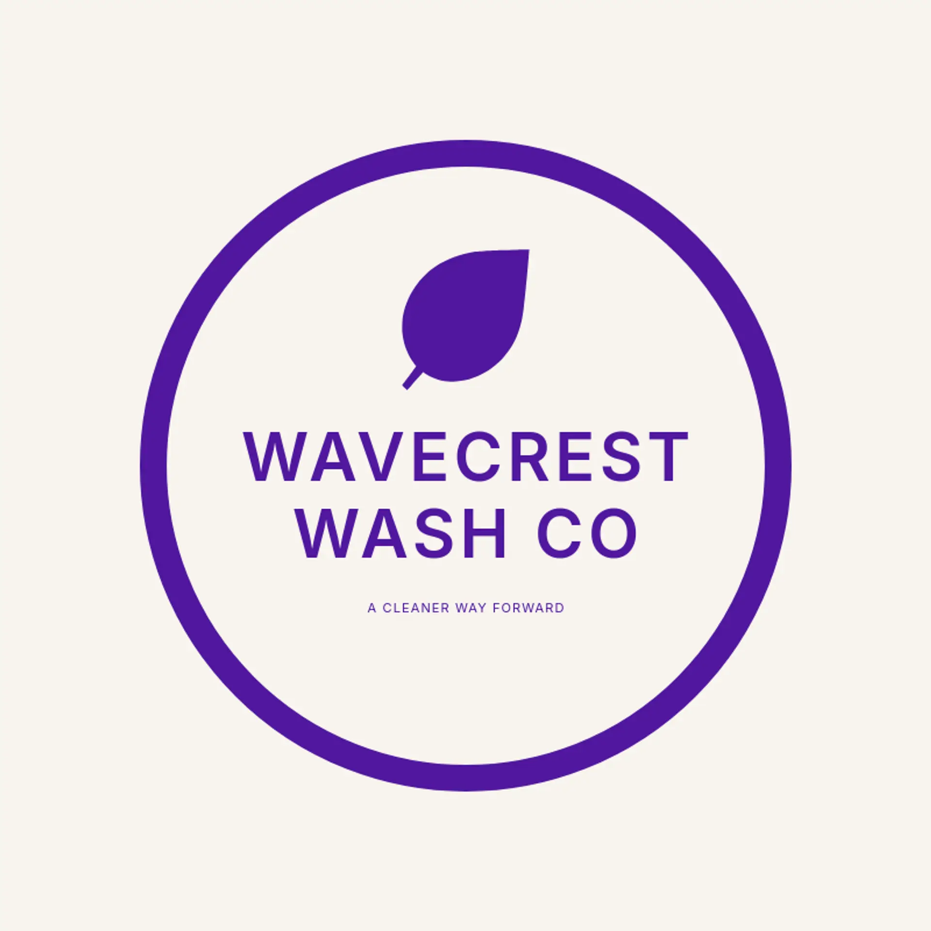 Wavecrest Wash Co logo for pressure wash