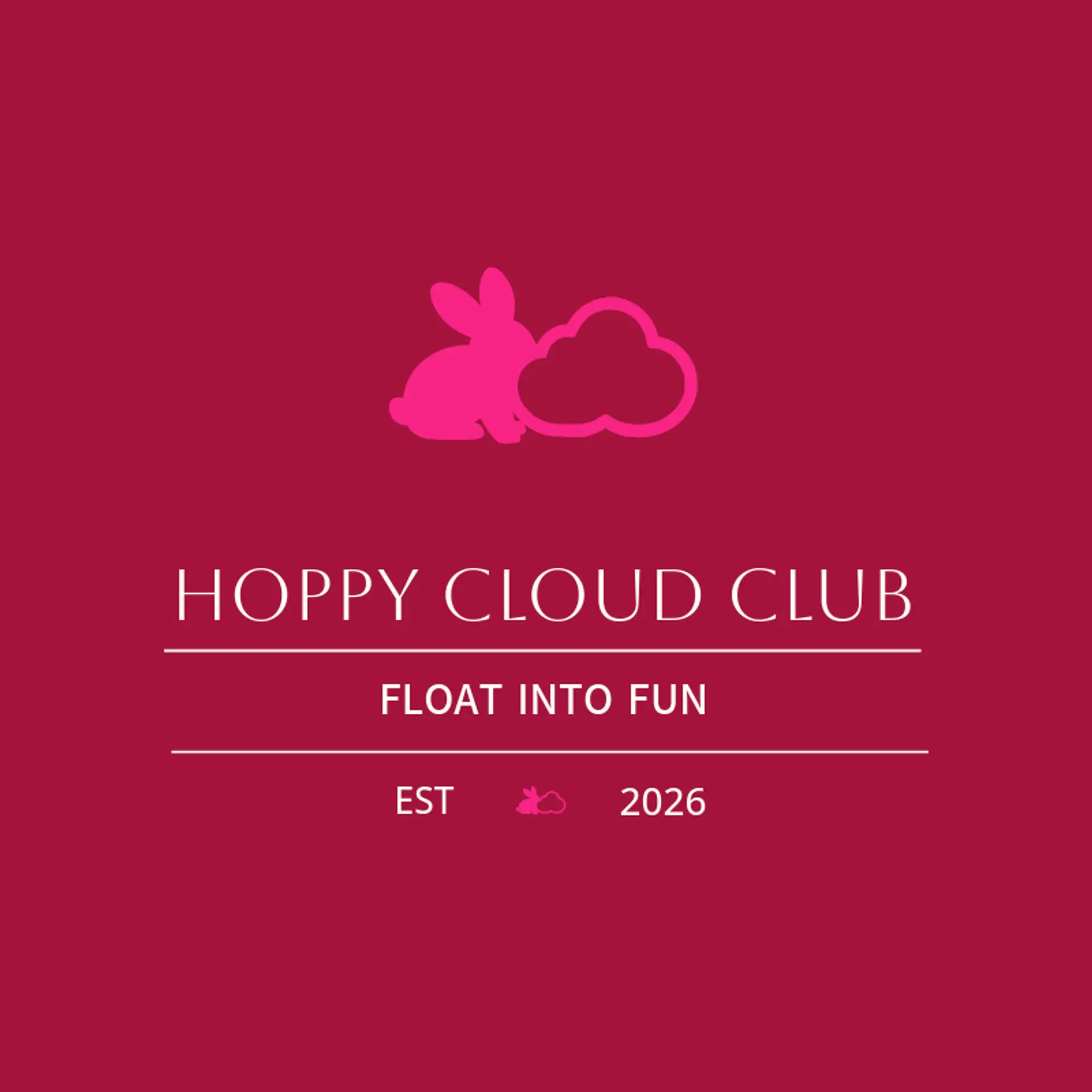 Hoppy Cloud Club logo for bunny