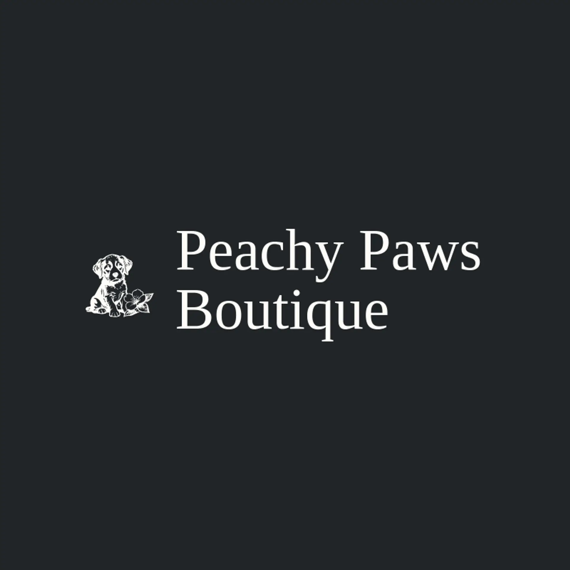 Peachy Paws Boutique logo for puppy