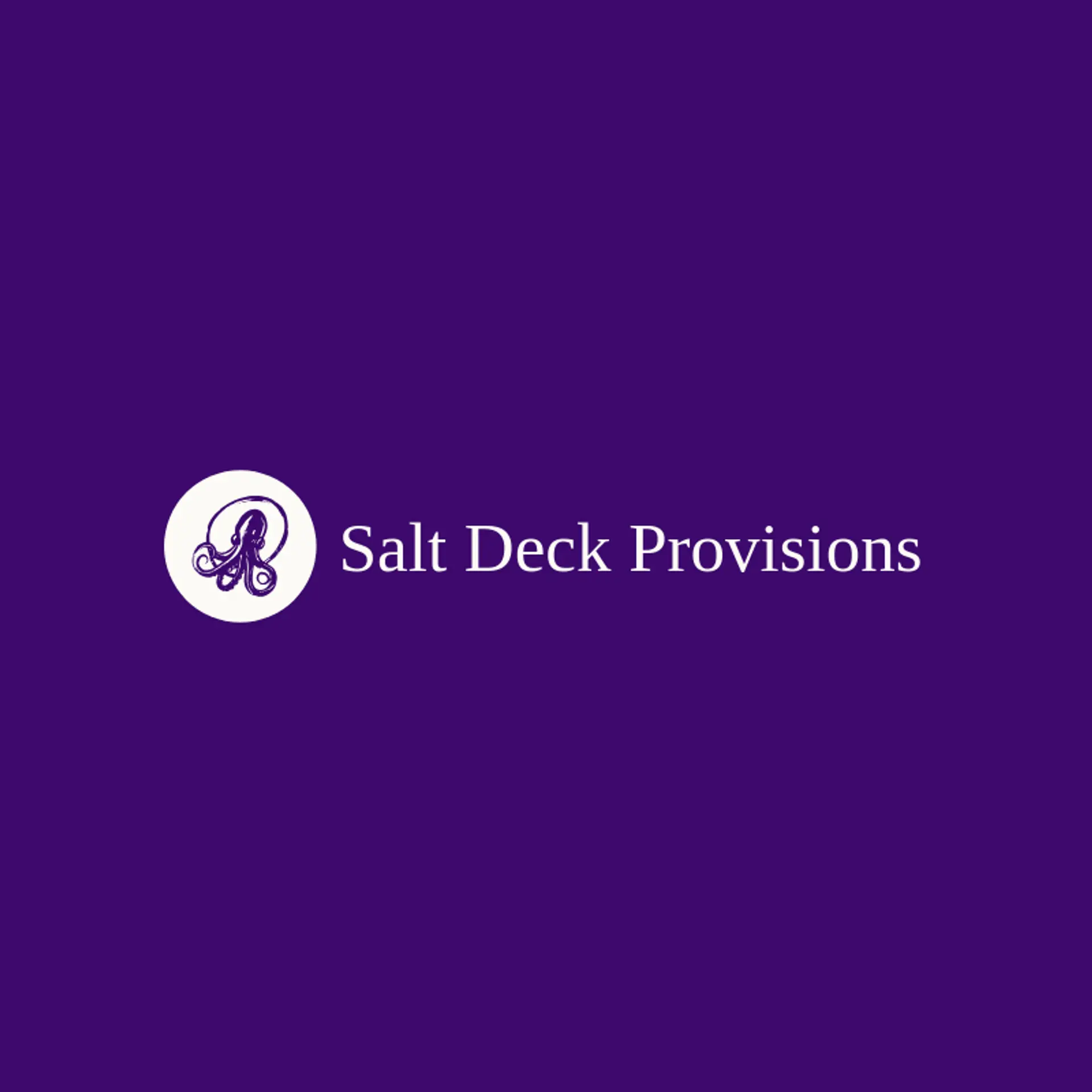 Salt Deck Provisions logo for squid
