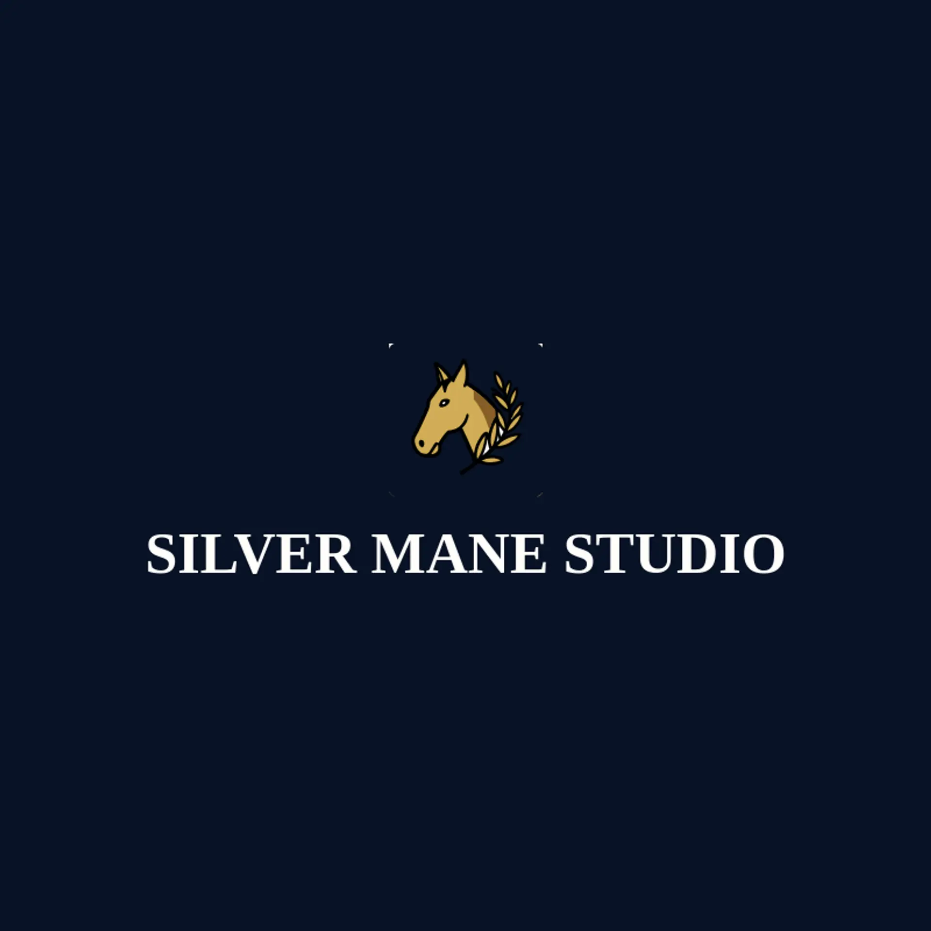 Silver Mane Studio logo for horse head