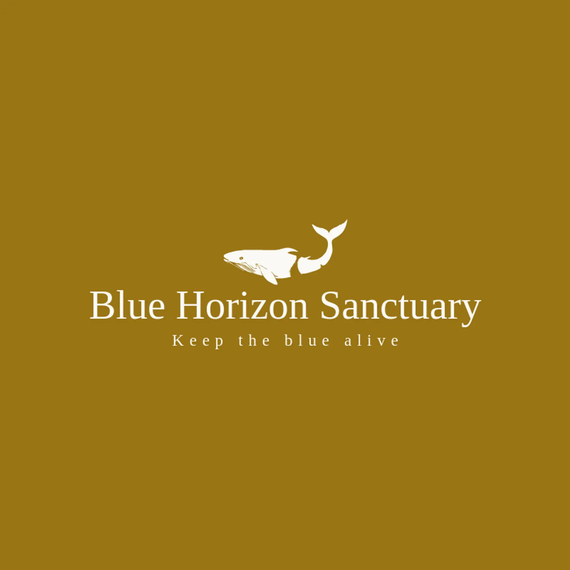 Blue Horizon Sanctuary logo for whale