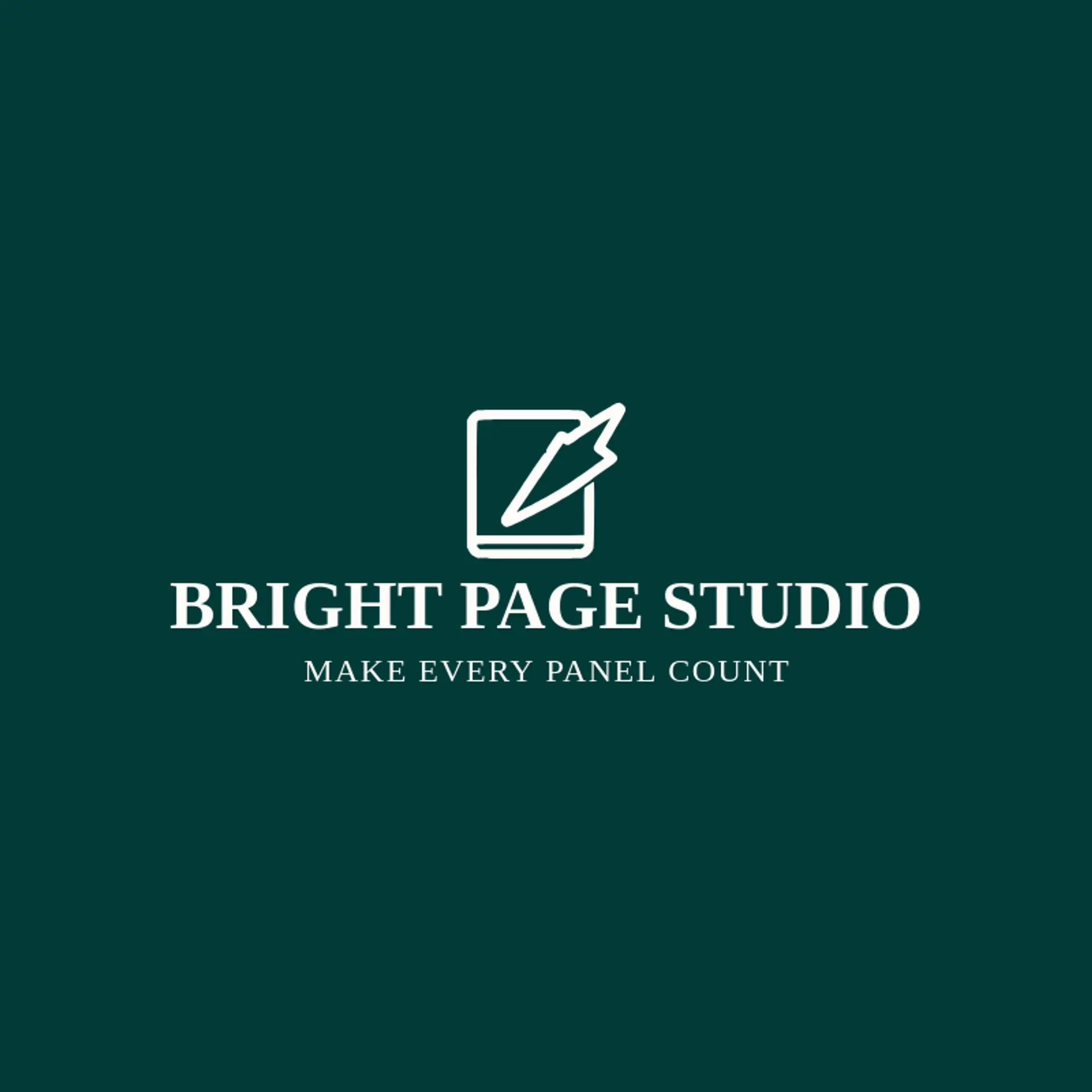 Bright Page Studio logo for comic book