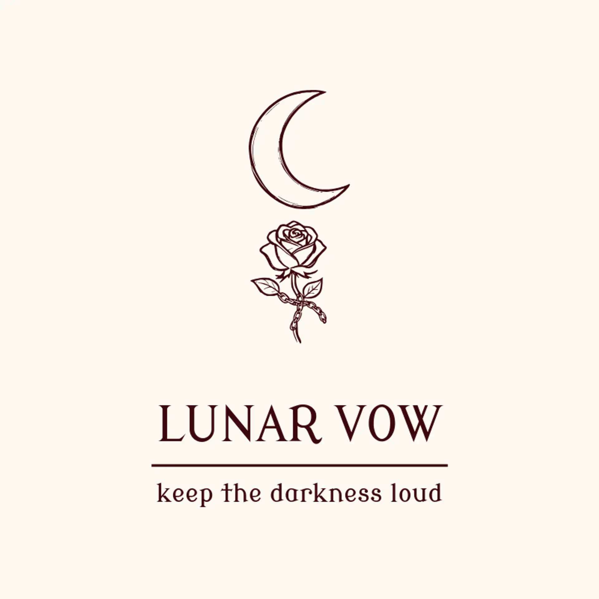 Lunar Vow logo for metal band