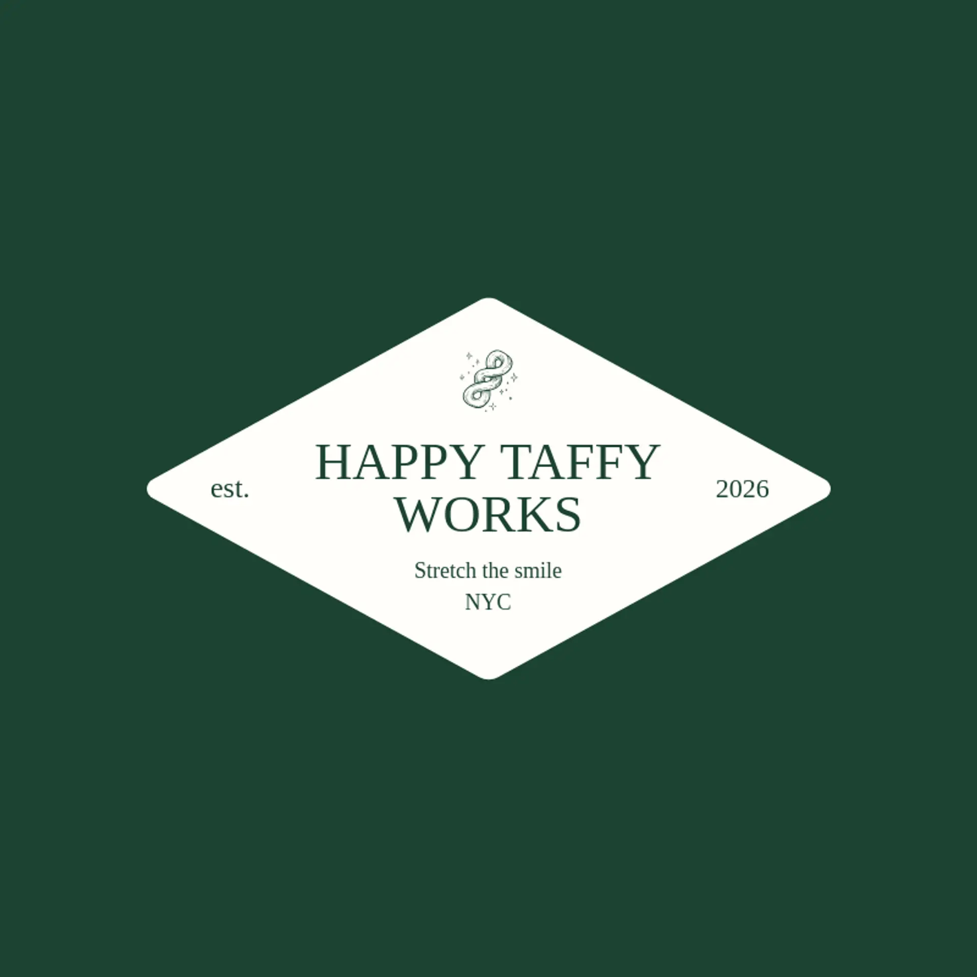 Happy Taffy Works logo for sweet