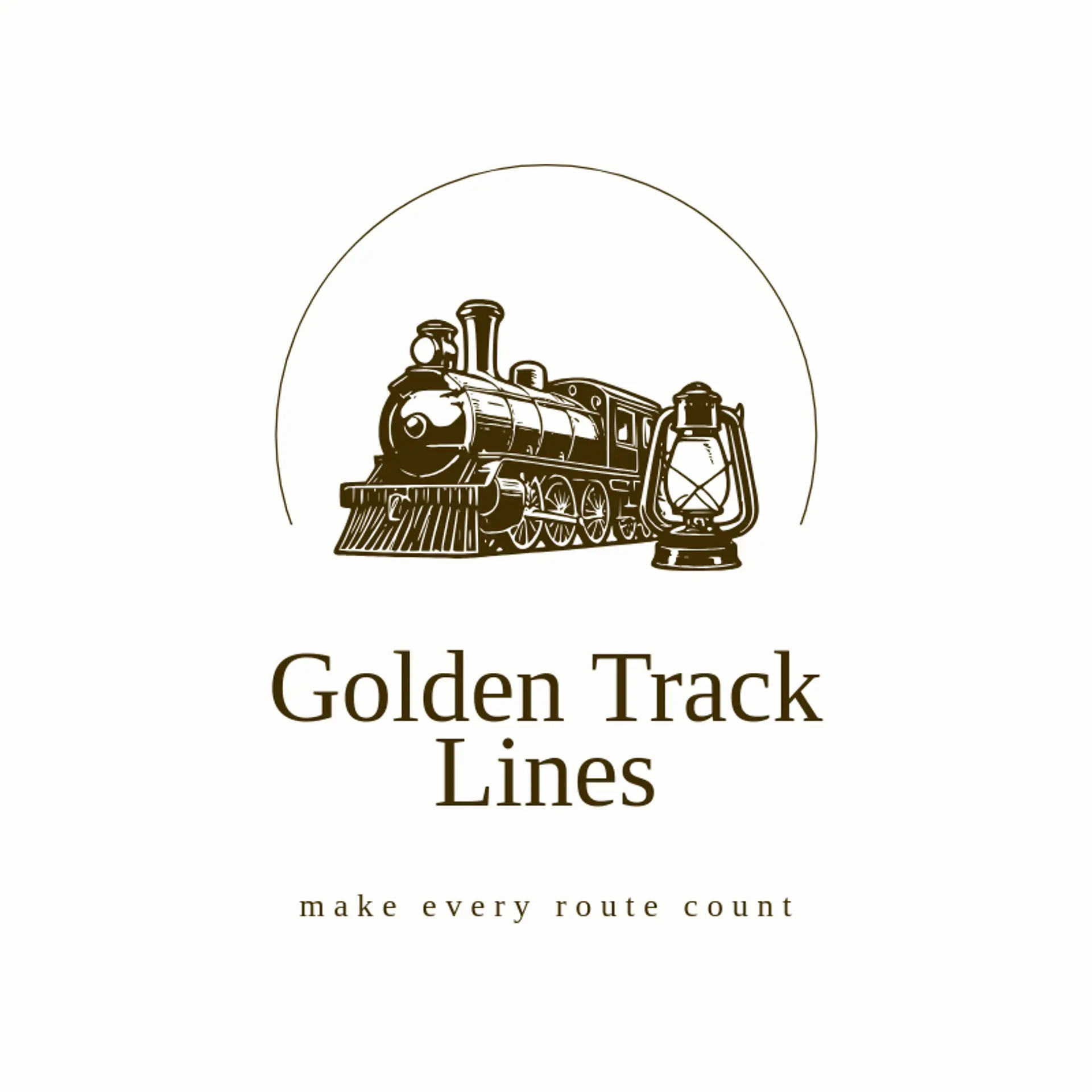Golden Track Lines logo for railroad