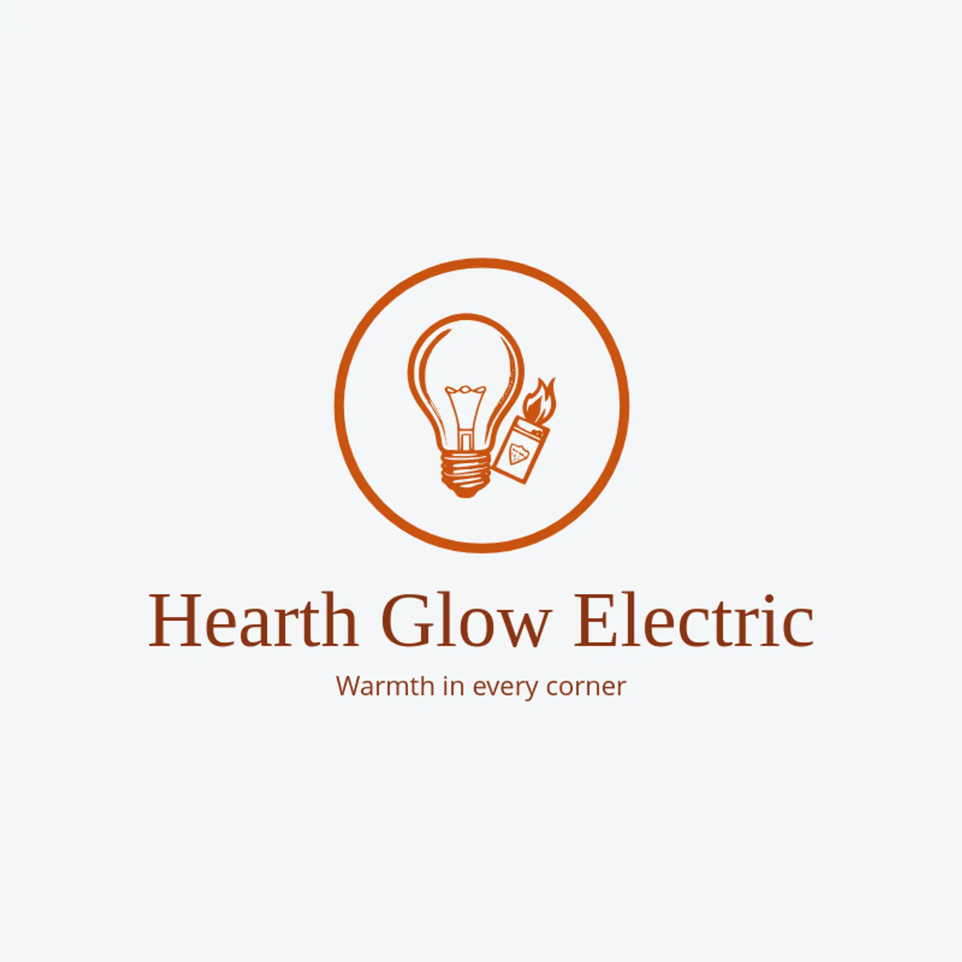 Hearth Glow Electric logo for lightbulb