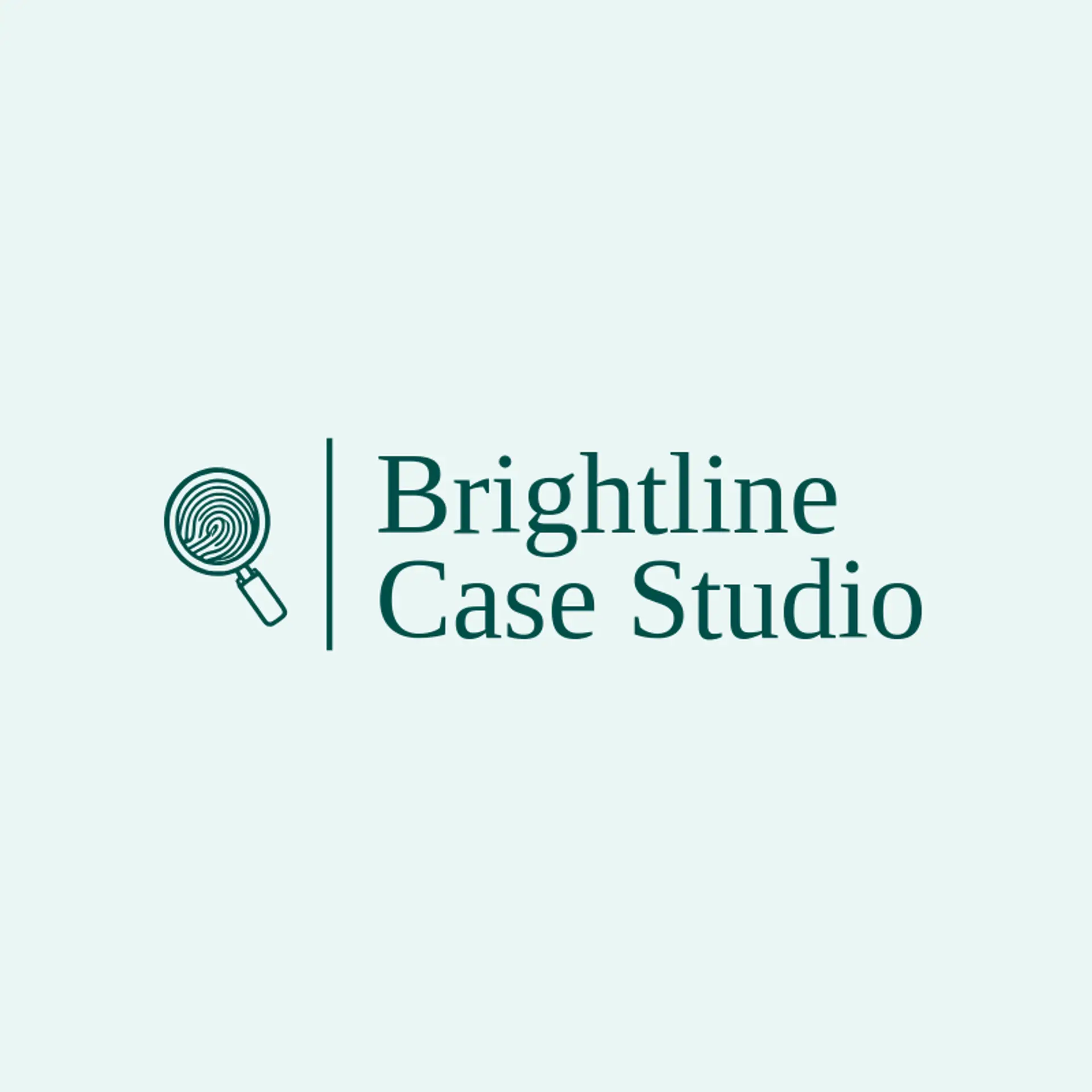 Brightline Case Studio logo for crime