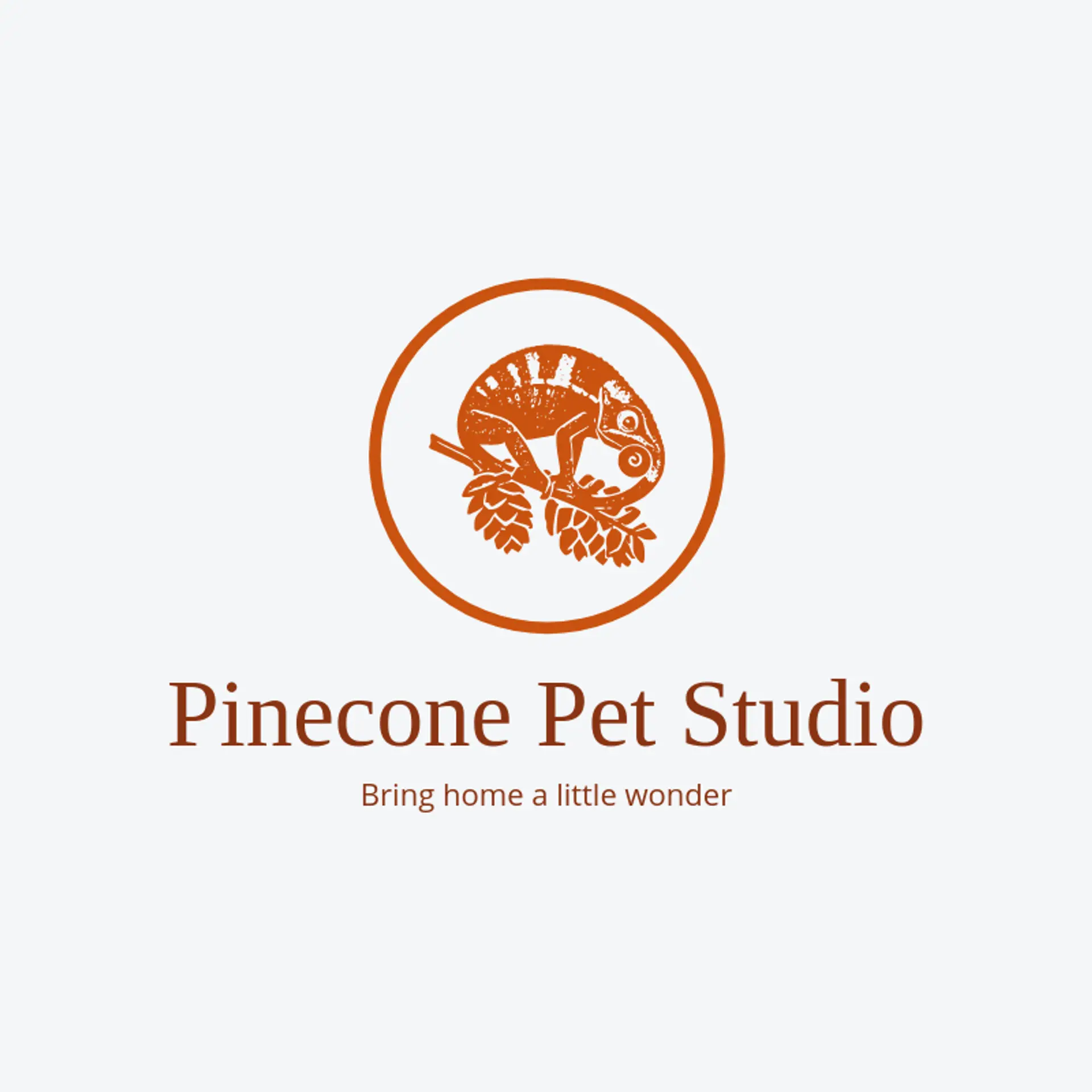 Pinecone Pet Studio logo for chameleon