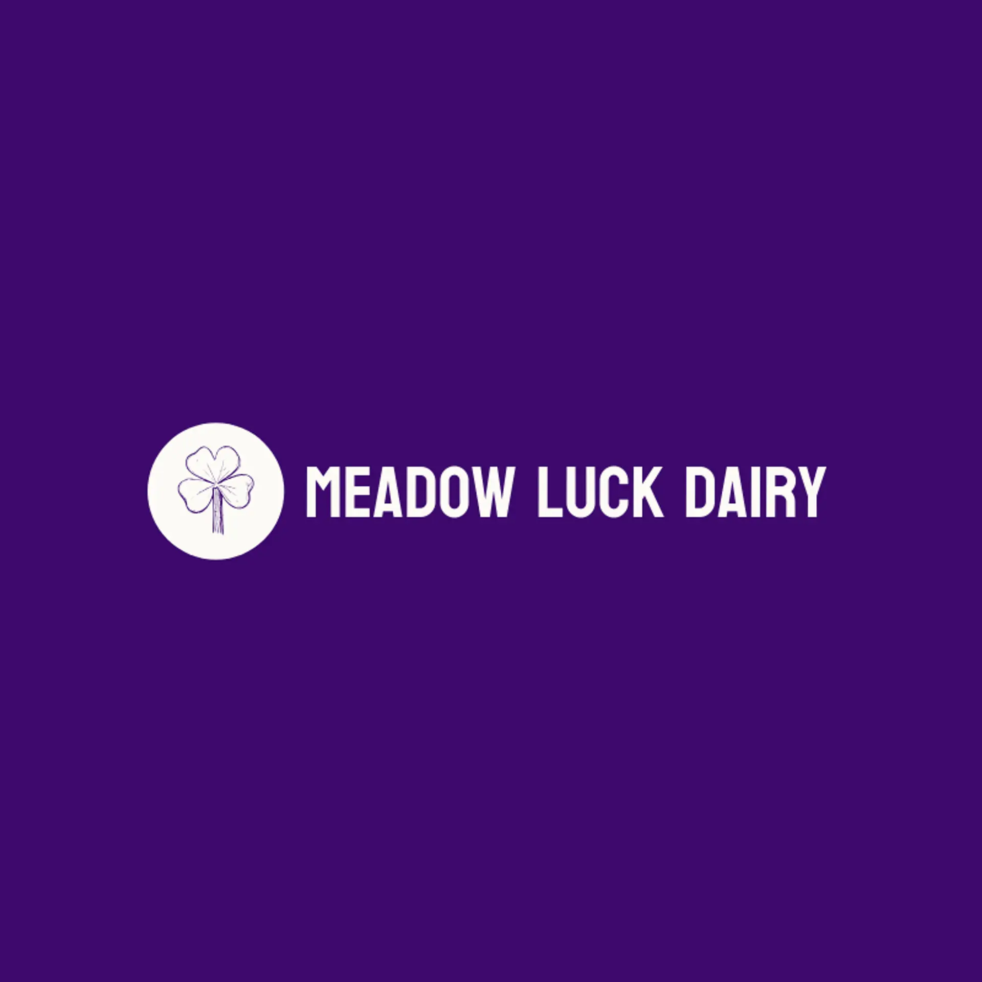 Meadow Luck Dairy logo for dairy farm