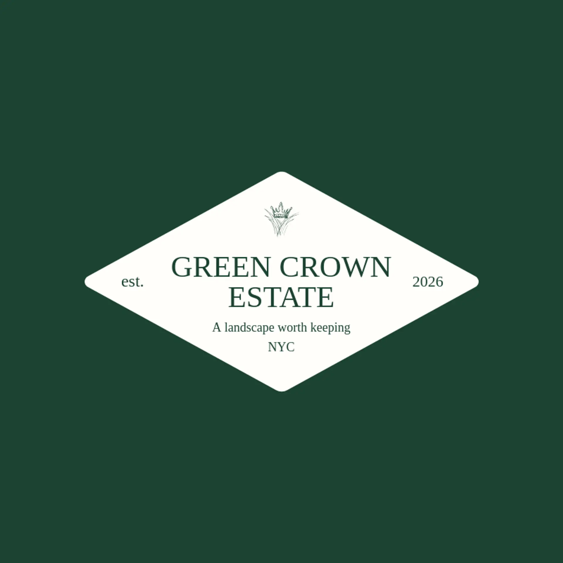 Green Crown Estate logo for grass
