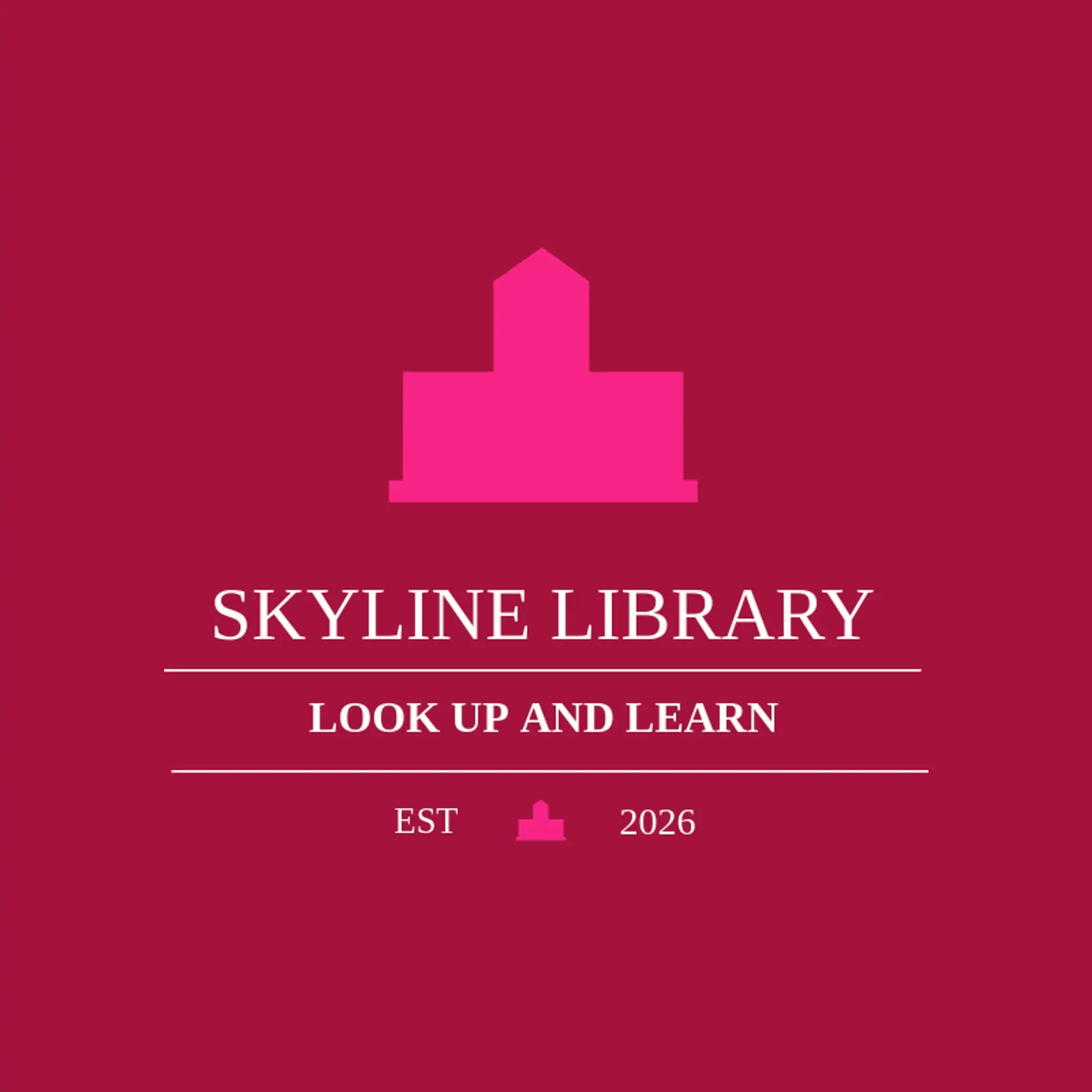 Skyline Library logo for library