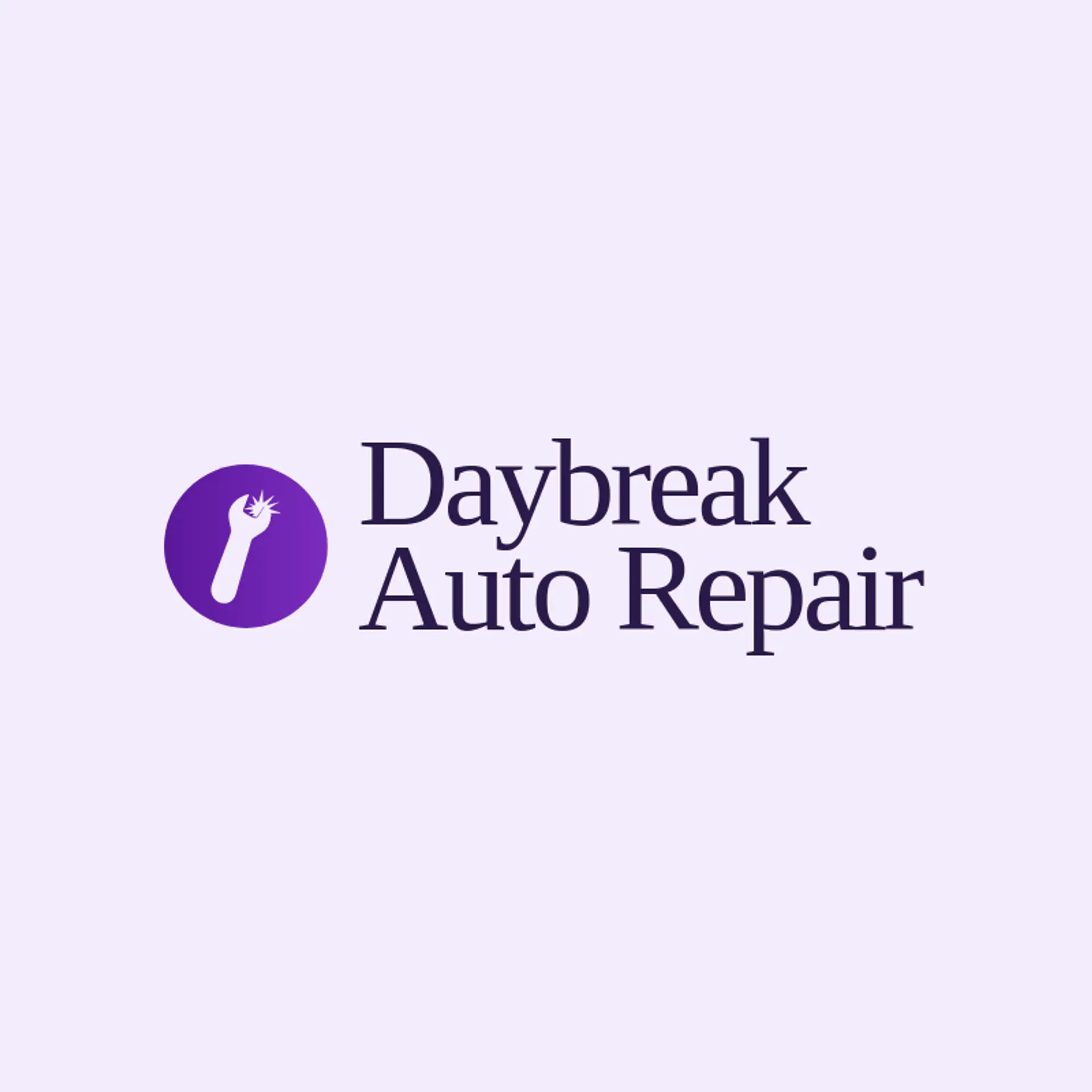 Daybreak Auto Repair logo for car mechanic