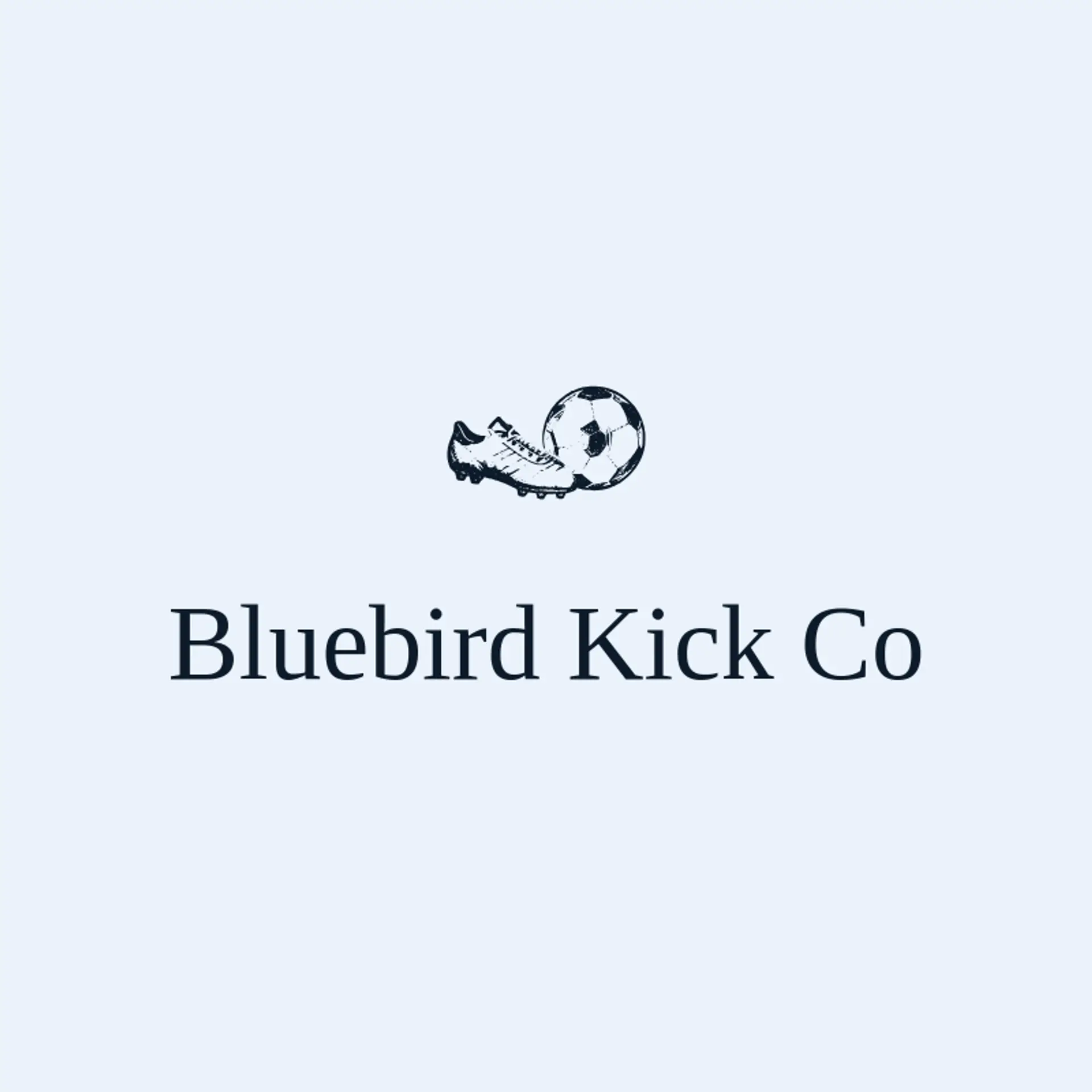 Bluebird Kick Co logo for soccer ball