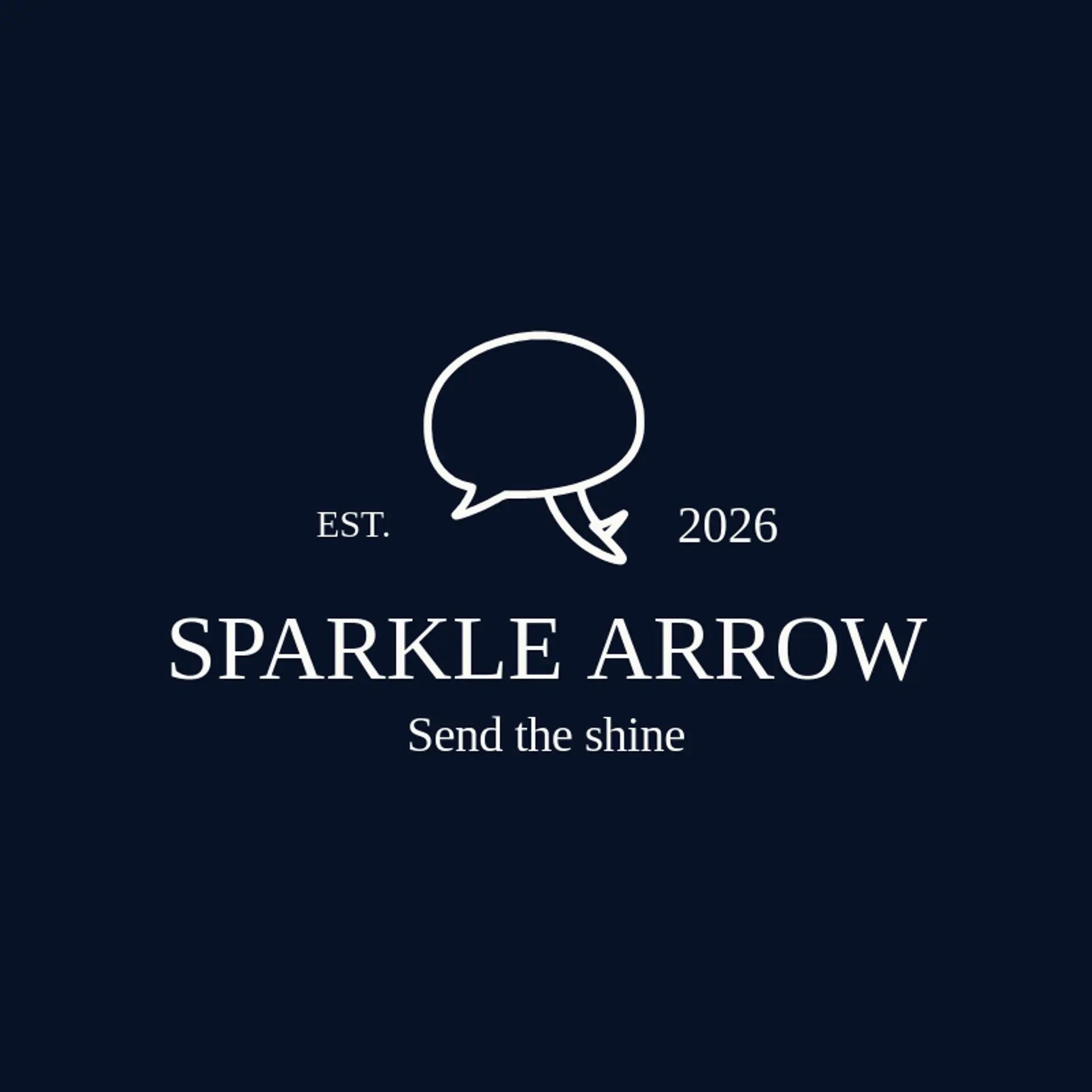 Sparkle Arrow logo for message