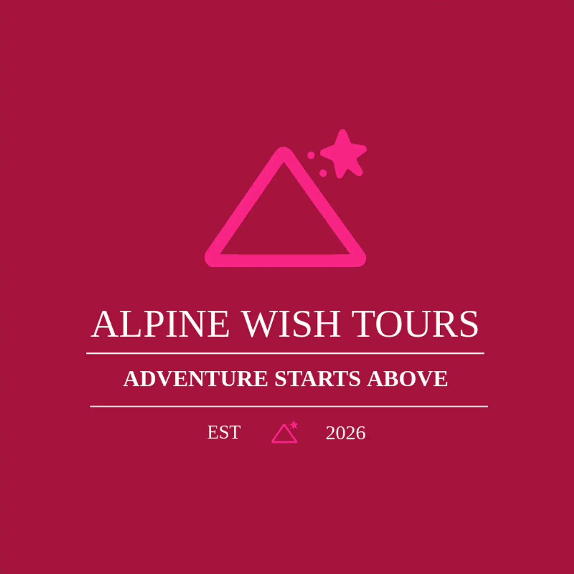 Alpine Wish Tours logo for shooting star