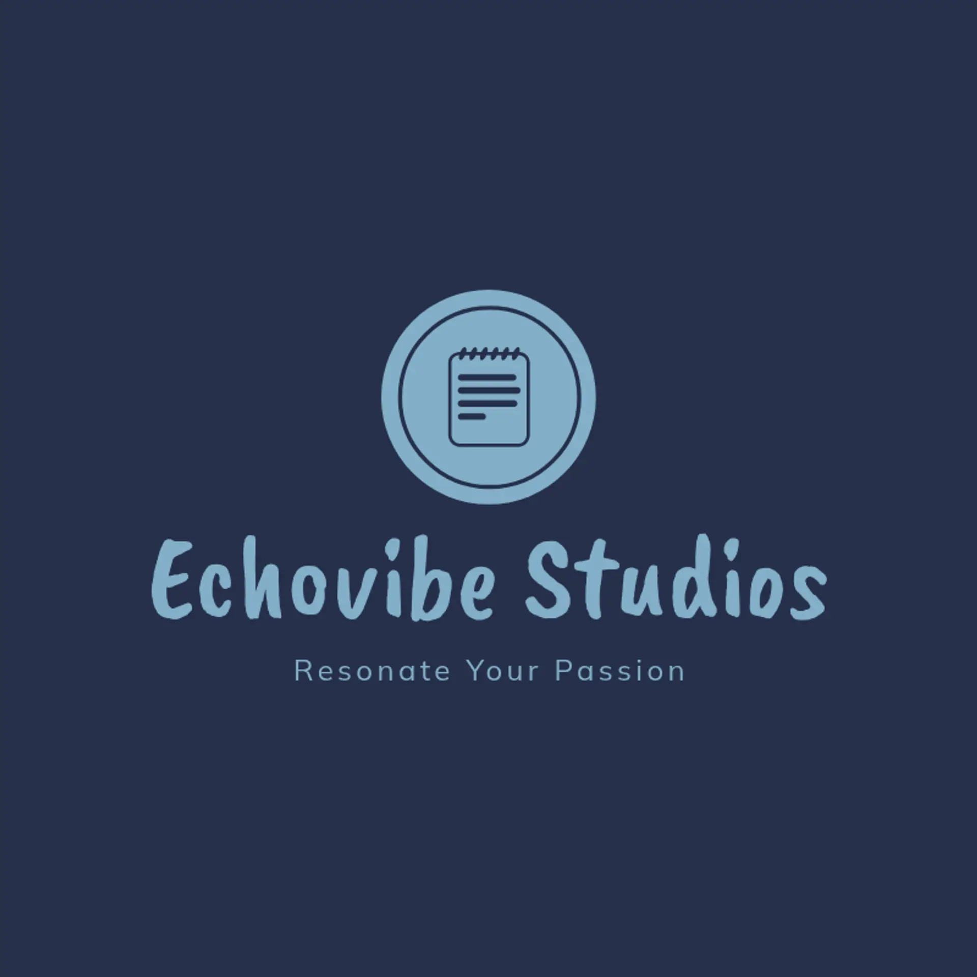 EchoVibe Studios logo for music