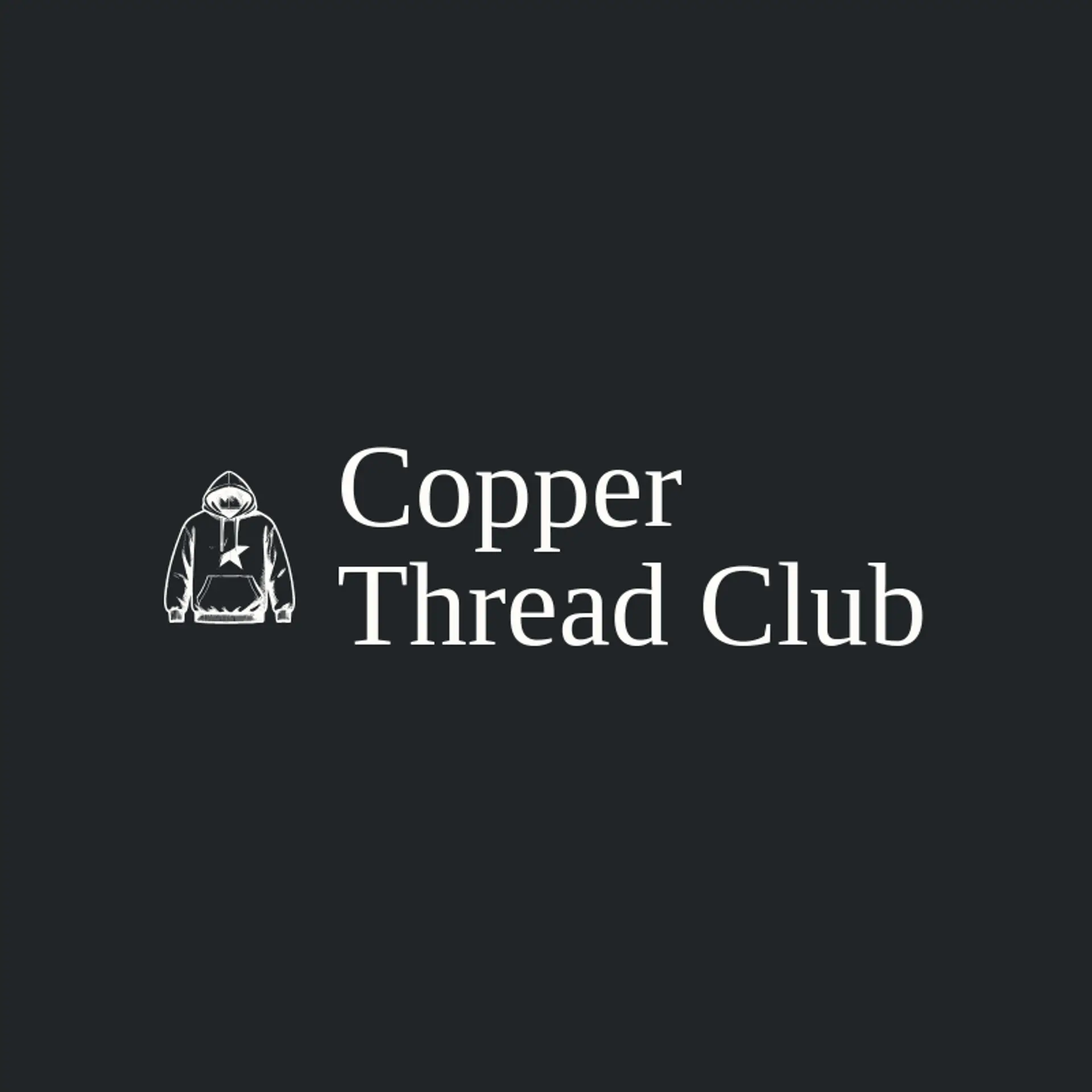 Copper Thread Club logo for hoodie