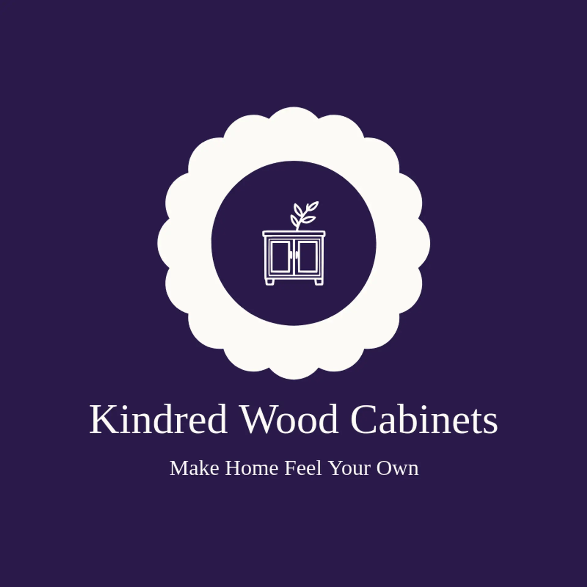 Kindred Wood Cabinets logo for cabinet
