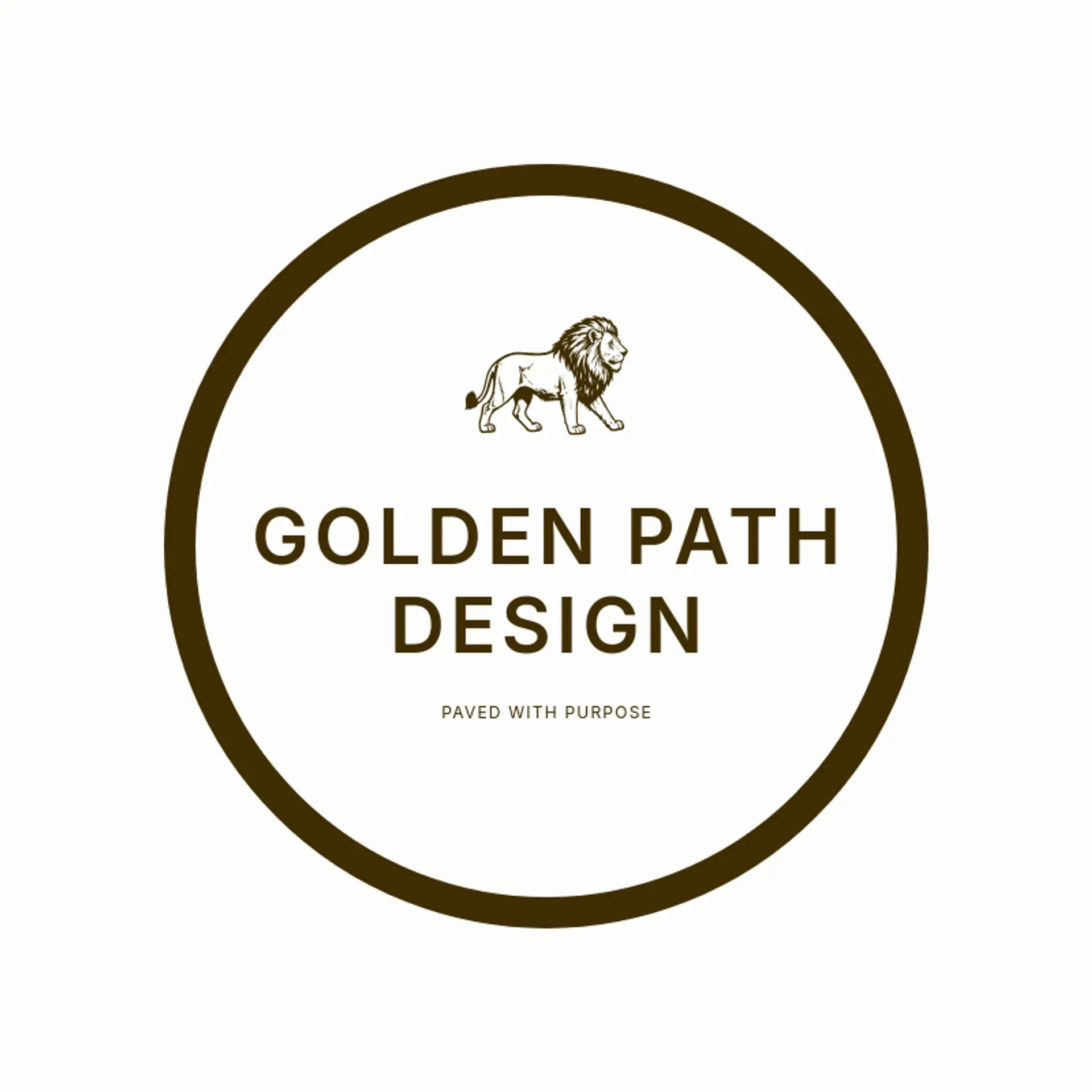 Golden Path Design logo for lion