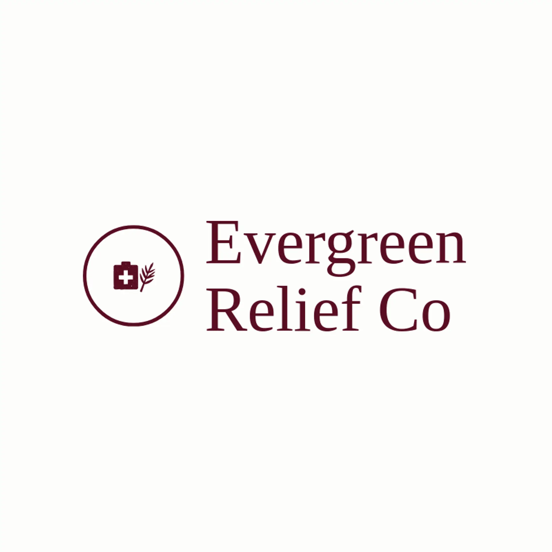 Evergreen Relief Co logo for first aid kit